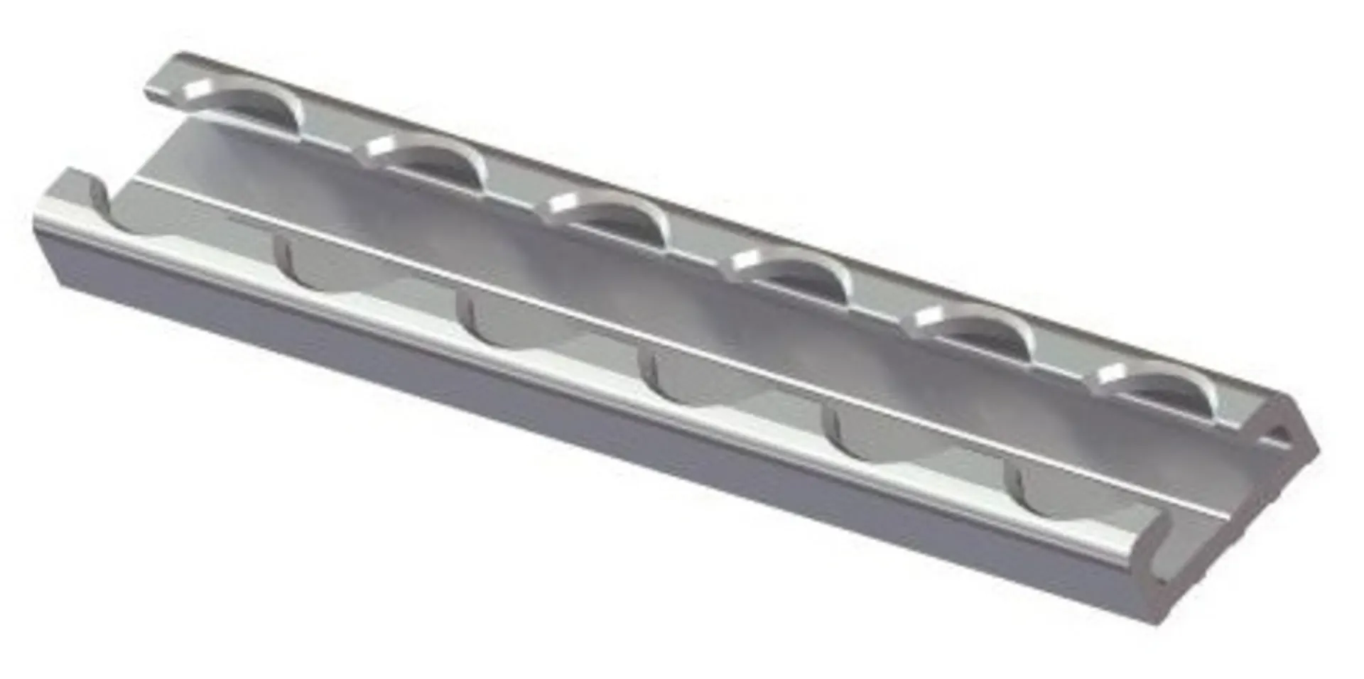 Rail d'arrimage en aluminium rectangulaire
