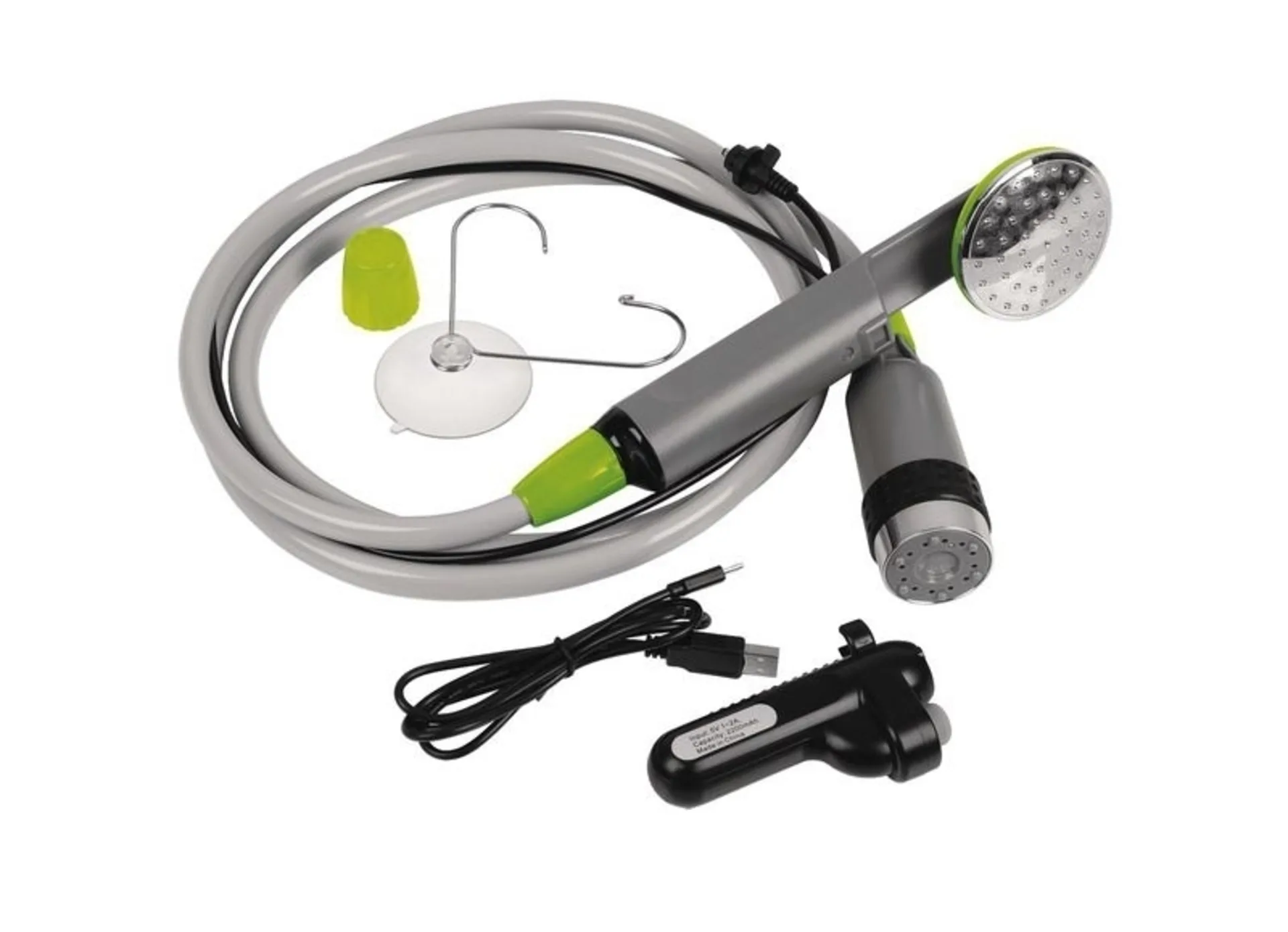 Elektrische Campingdusche mit Akku-Pumpe und Duschset