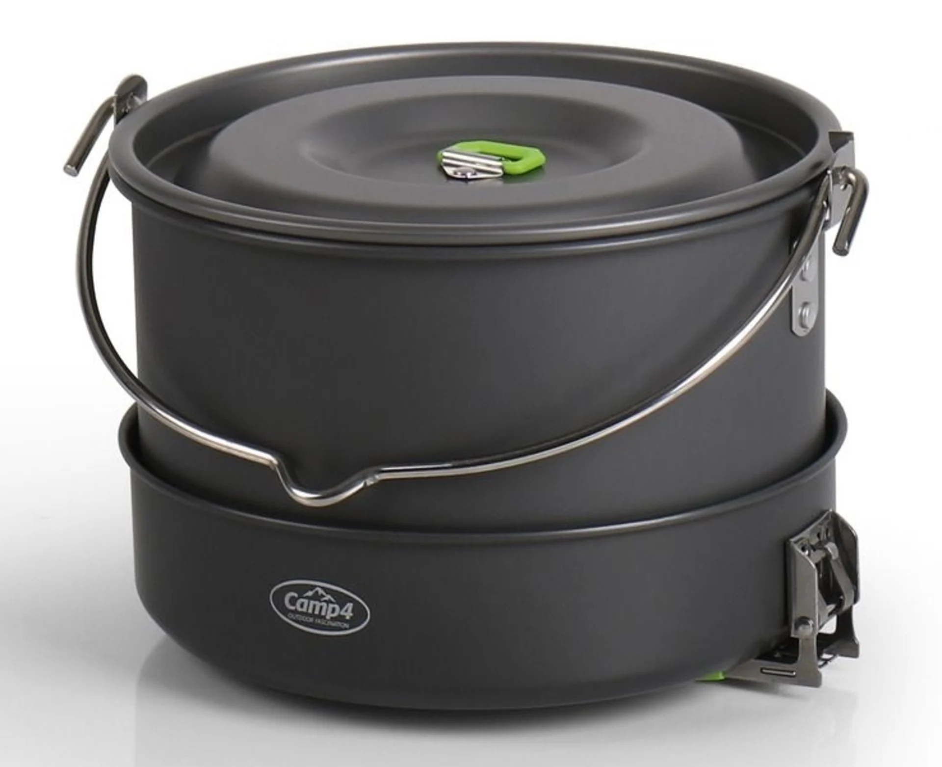 Camp4 Elite L Camping-Kochgeschirr - 5-teiliges Aluminium-Topfset