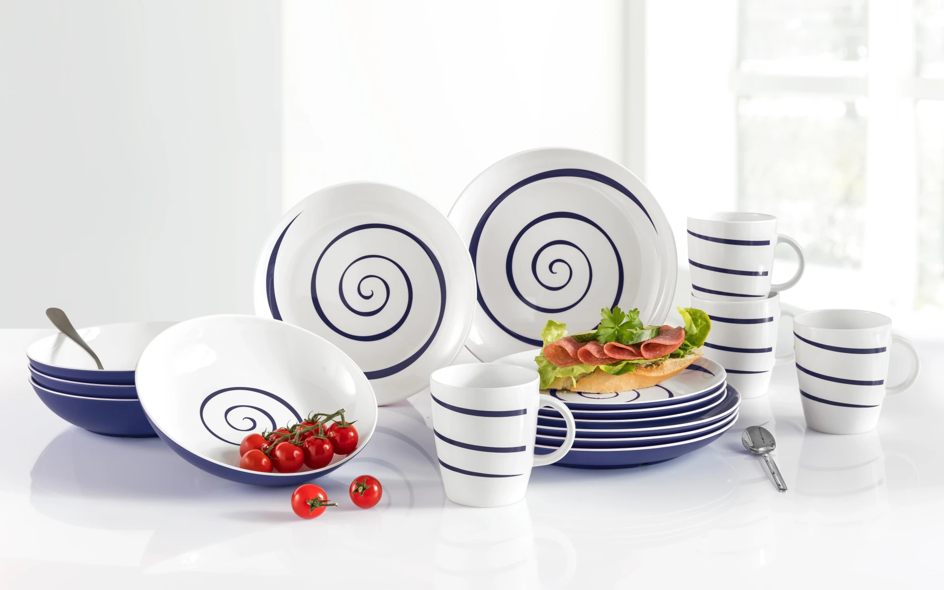 Gimex Classic Twist Geschirr-Set 16-tlg. Blau