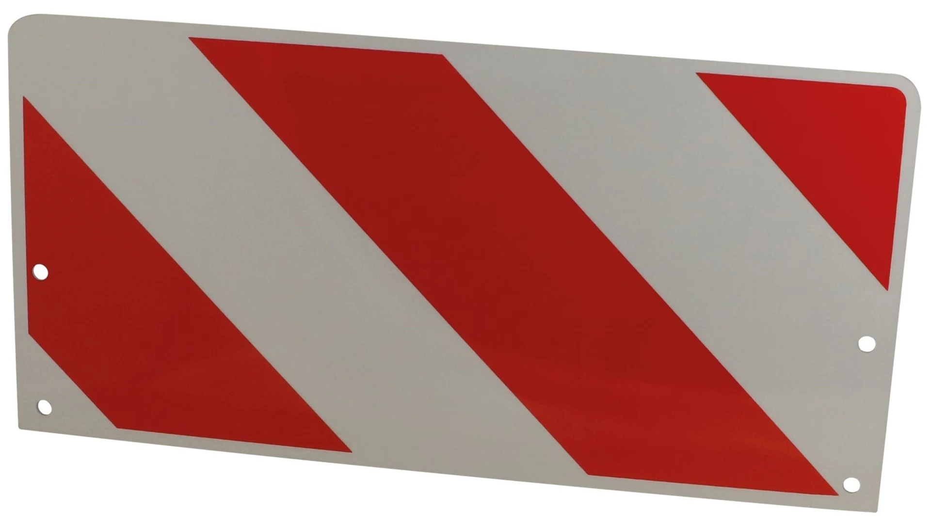 Markierungstafel rt/ws reflektierend beidseitig 300 x 150 x 1 mm, mit 4 Bohrungen