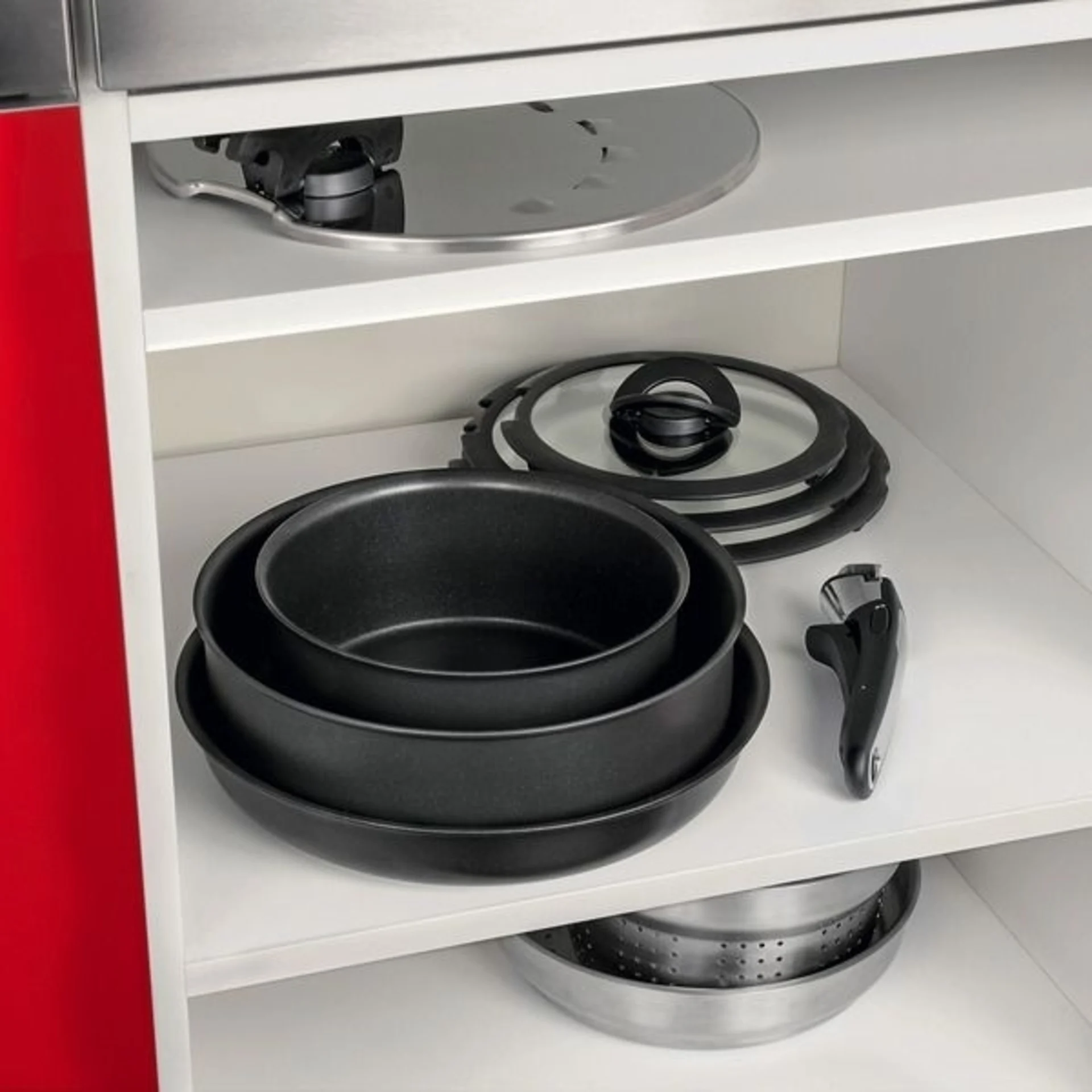 Tefal INGENIO Camping-Kochgeschirr-Set mit 3 Töpfen und abnehmbarem Griff