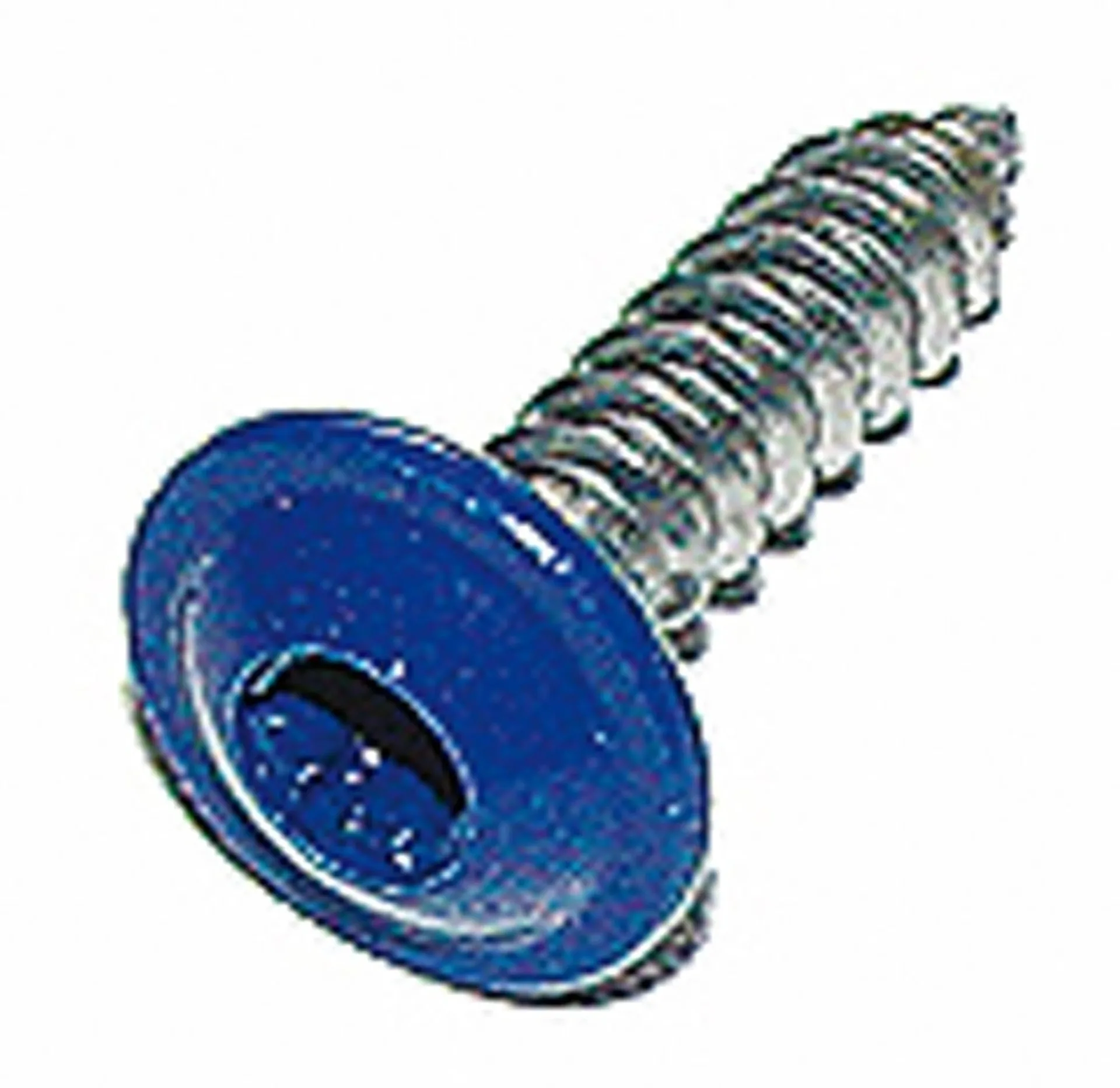 Blechschraube mit Bund Edelstahl A2 4.8 x 19 TORX-Antrieb, Kopf blau lackiert
