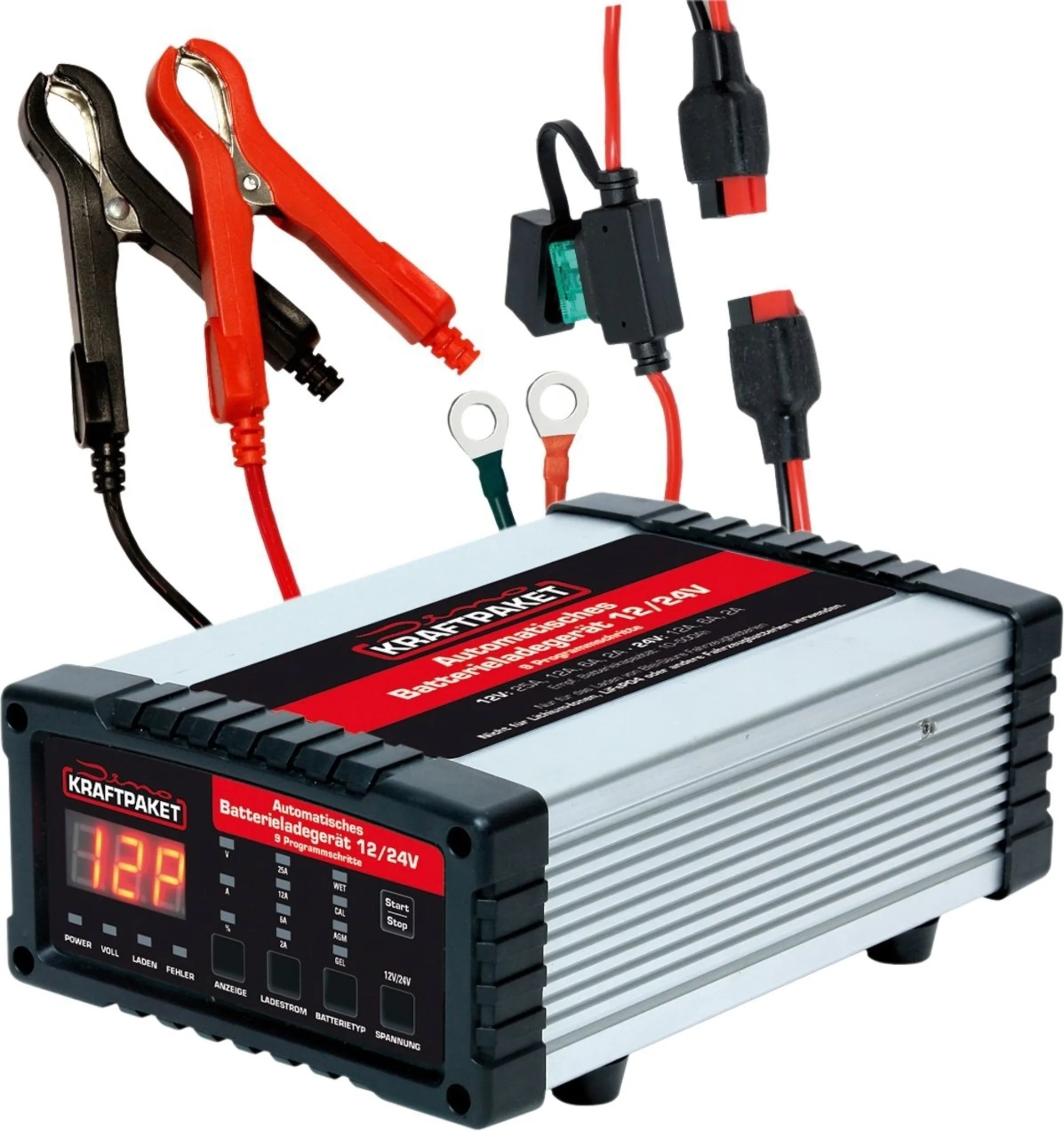 Dino KRAFTPAKET Batterieladegerät 12V/24V 25A