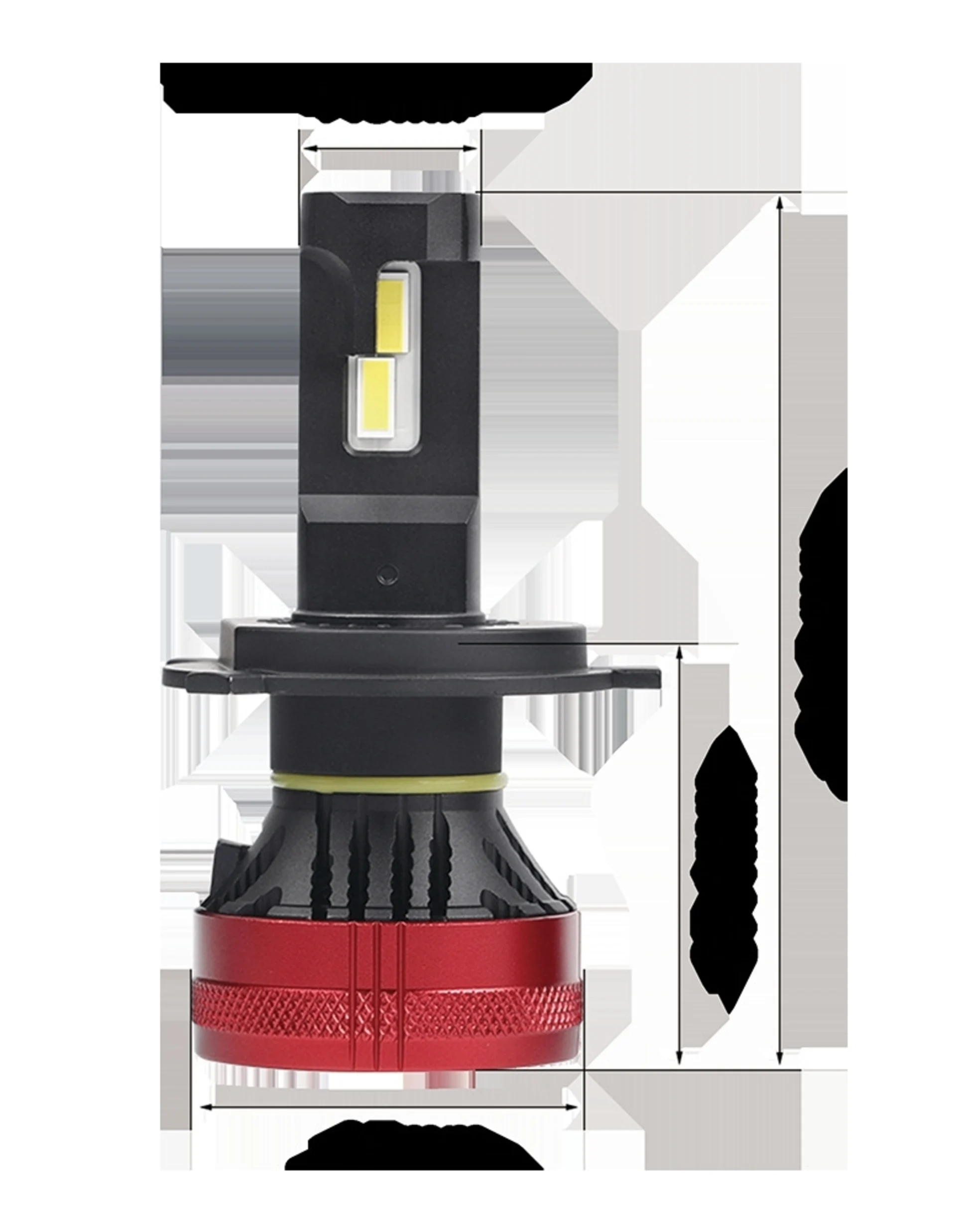 2 Stk. H4-LED Lampen 12 V 5’000 lm P43t, 60 / 55 W, 6’500 K, CAN-Bus kompatibel - sehr hell