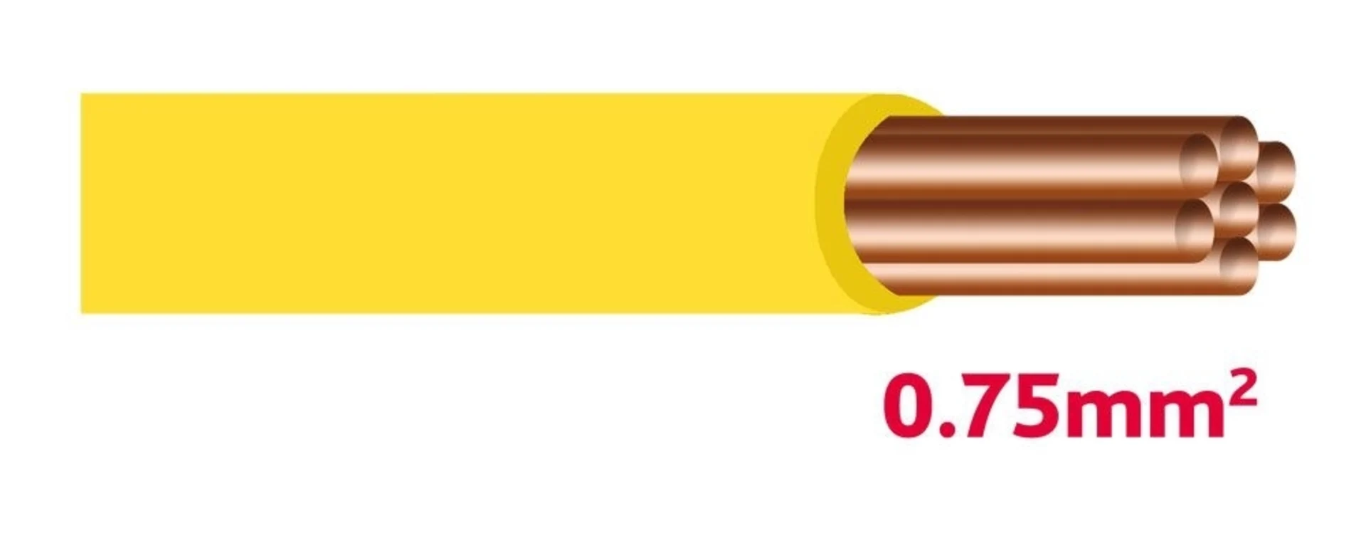 Autolichtkabel 0.75 mm2 gelb