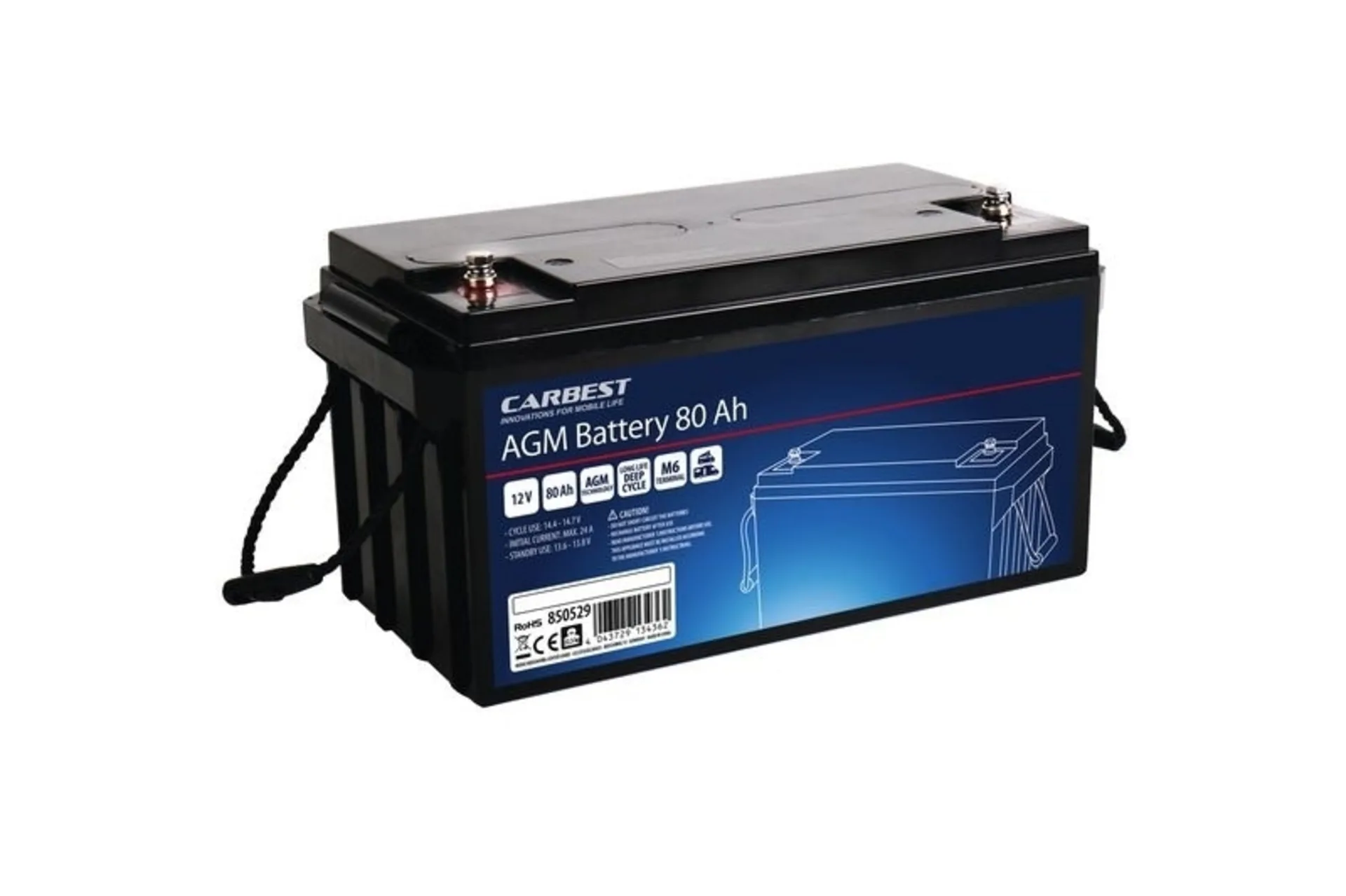 AGM-Power Line Batterie 80 Ah für Reisemobile