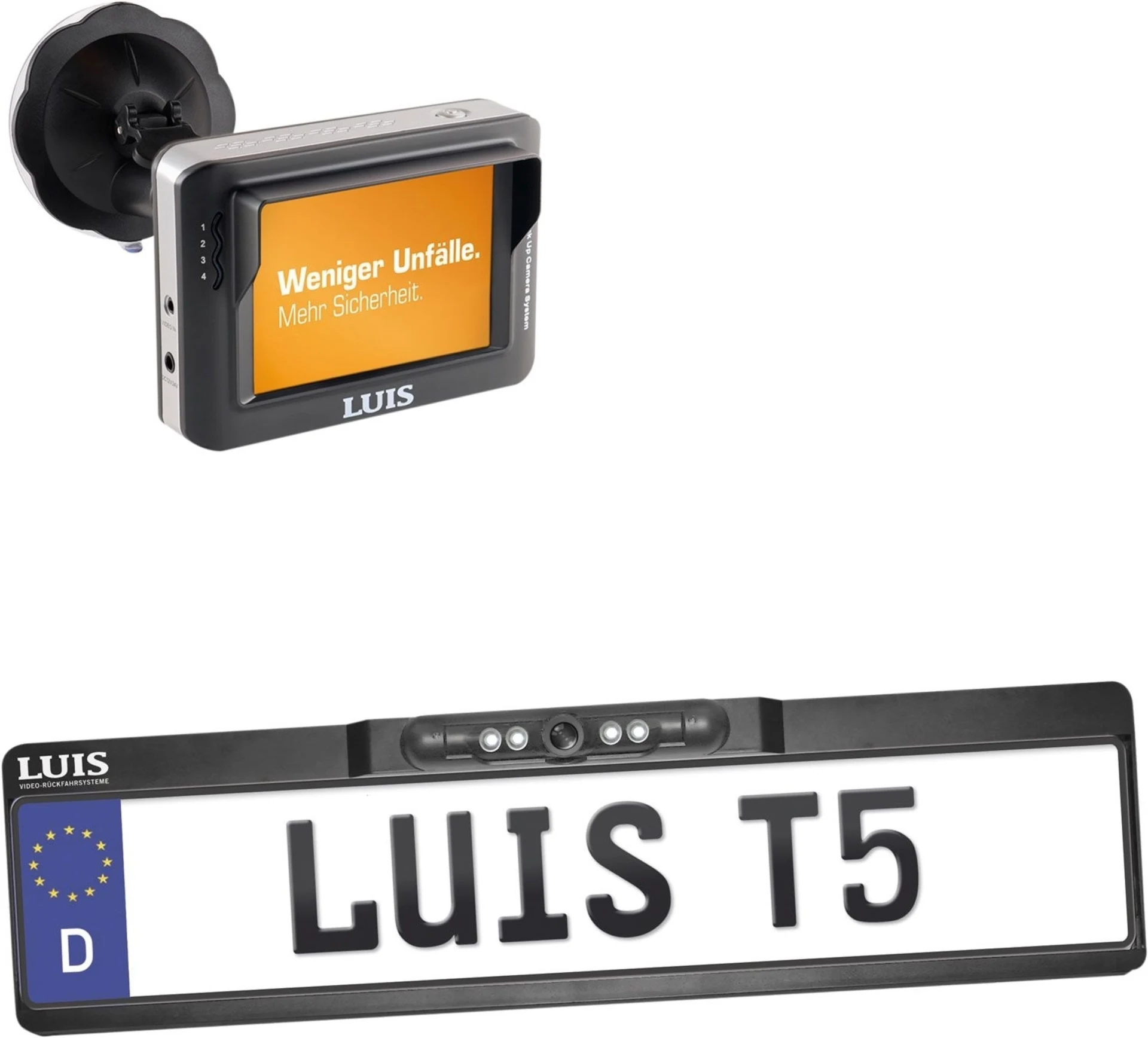 Luis T5 Funk Rückfahrsystem mit 3,6" Monitor