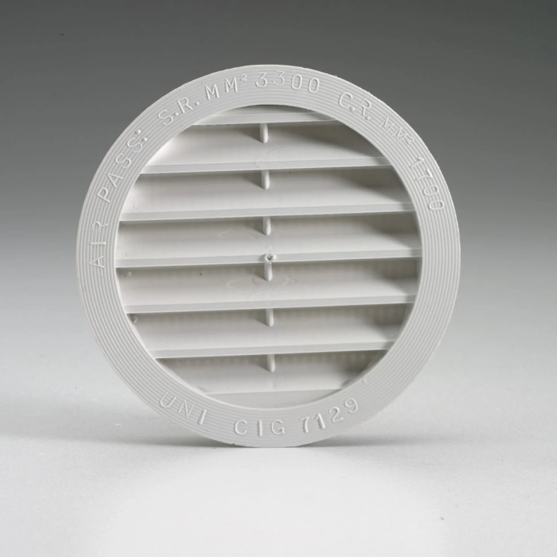 Lüftungsgitter rund 120 mm weiss
