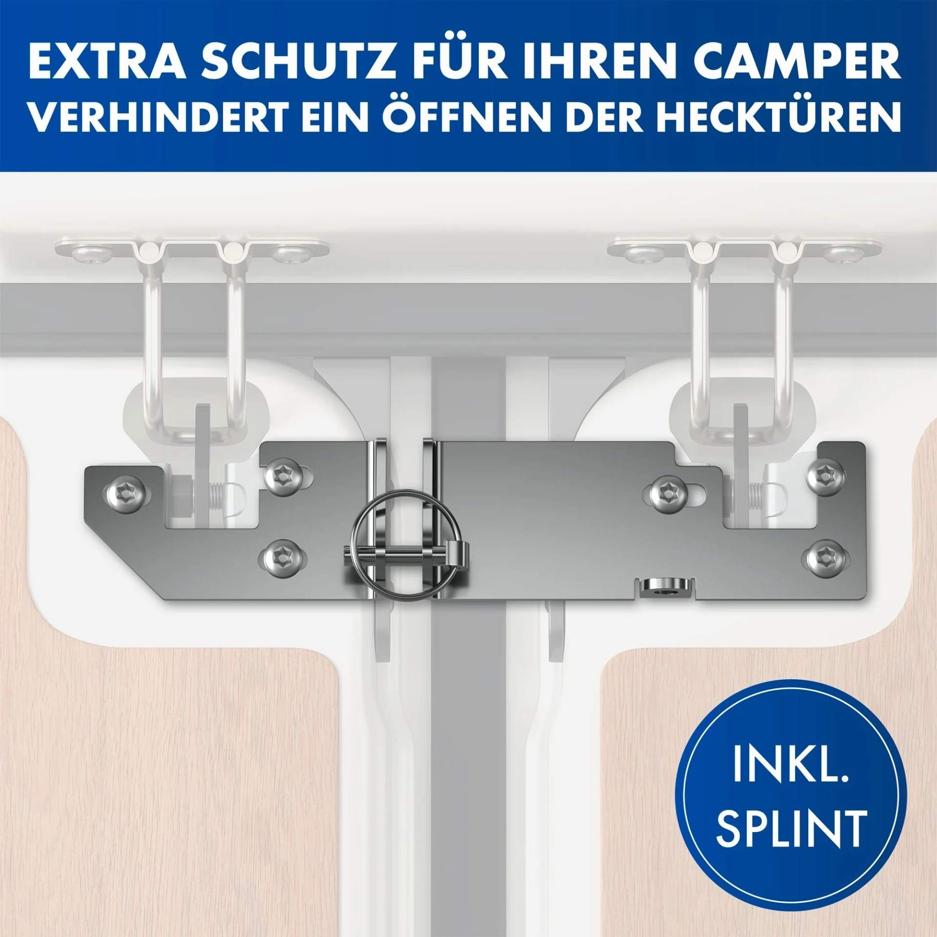 LAINFELD Système de verrouillage de la porte arrière, protection anti-effraction H1/H2, pour le toit, par exemple sur FIAT Ducato, Citroën Jumper LAINFELD Système de verrouillage de la porte arrière, protection anti-effraction H1/H2, pour le toit, par exemple sur FIAT Ducato, Citroën Jumper