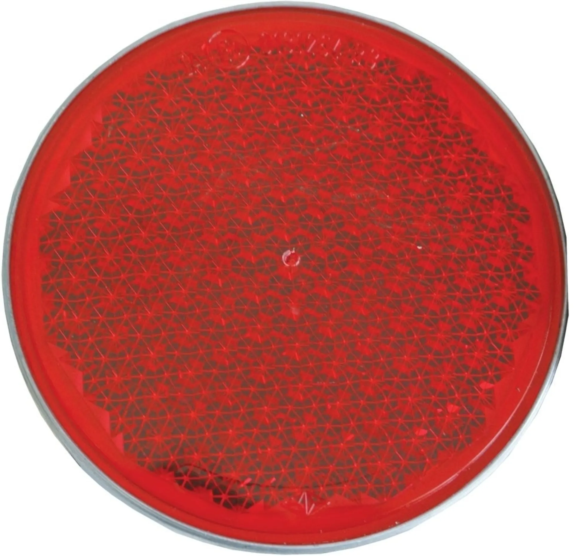 WEGU Rückstrahler rot mit Alu-Rahmen ø80mm ø 80mm, Zentralschraube M5 x 13 WEGU Rückstrahler rot mit Alu-Rahmen ø80mm ø 80mm, Zentralschraube M5 x 13