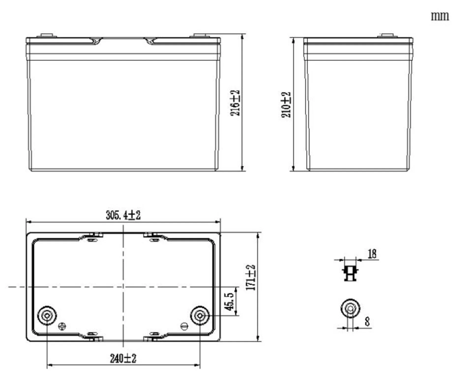 12V 100Ah Lithium-Eisenphosphat Batterie