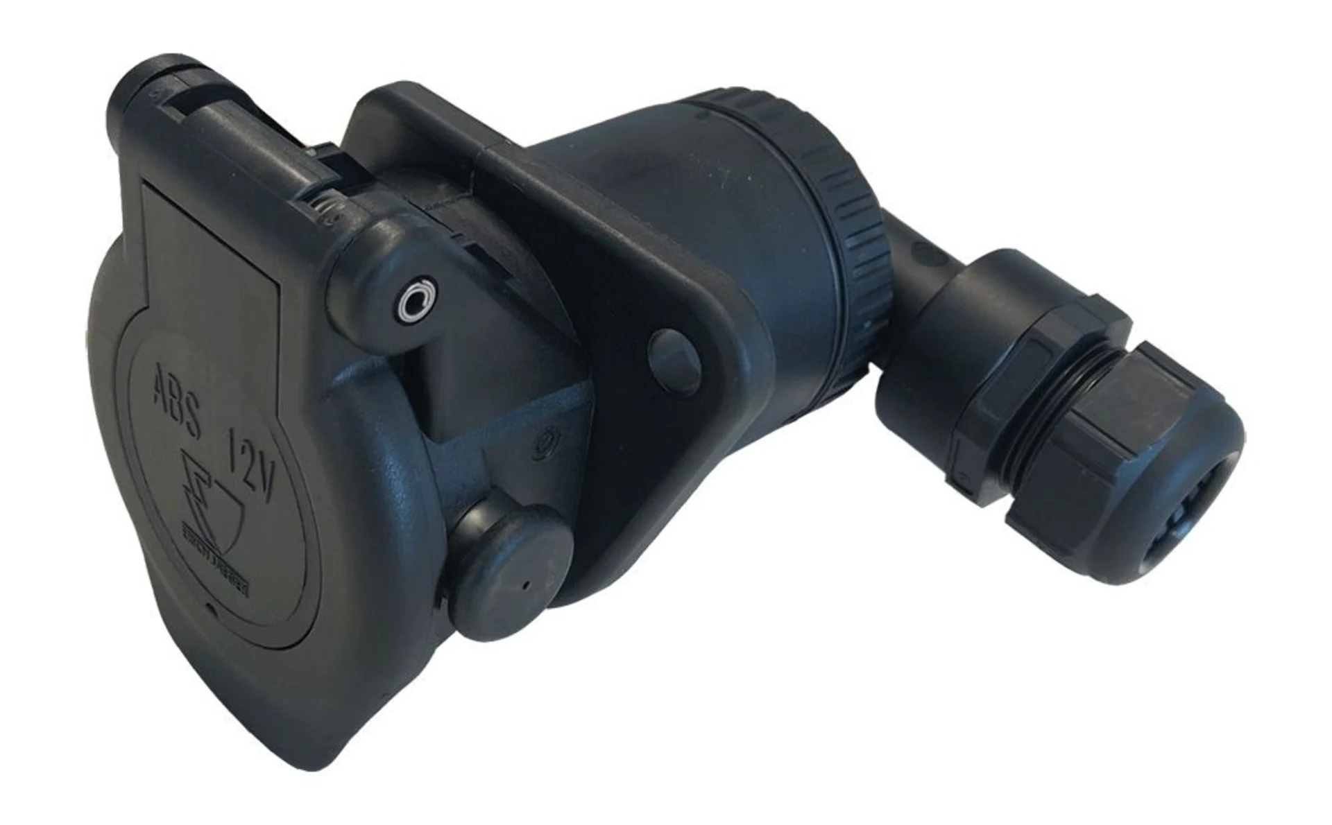 ABS/EBS - Steckdose 7-pol 12 V 90°, ADR/GGVS Crimpkontakte, Kabel-ø: 7.0 - 12.0 mm ABS/EBS - Steckdose 7-pol 12 V 90°, ADR/GGVS Crimpkontakte, Kabel-ø: 7.0 - 12.0 mm