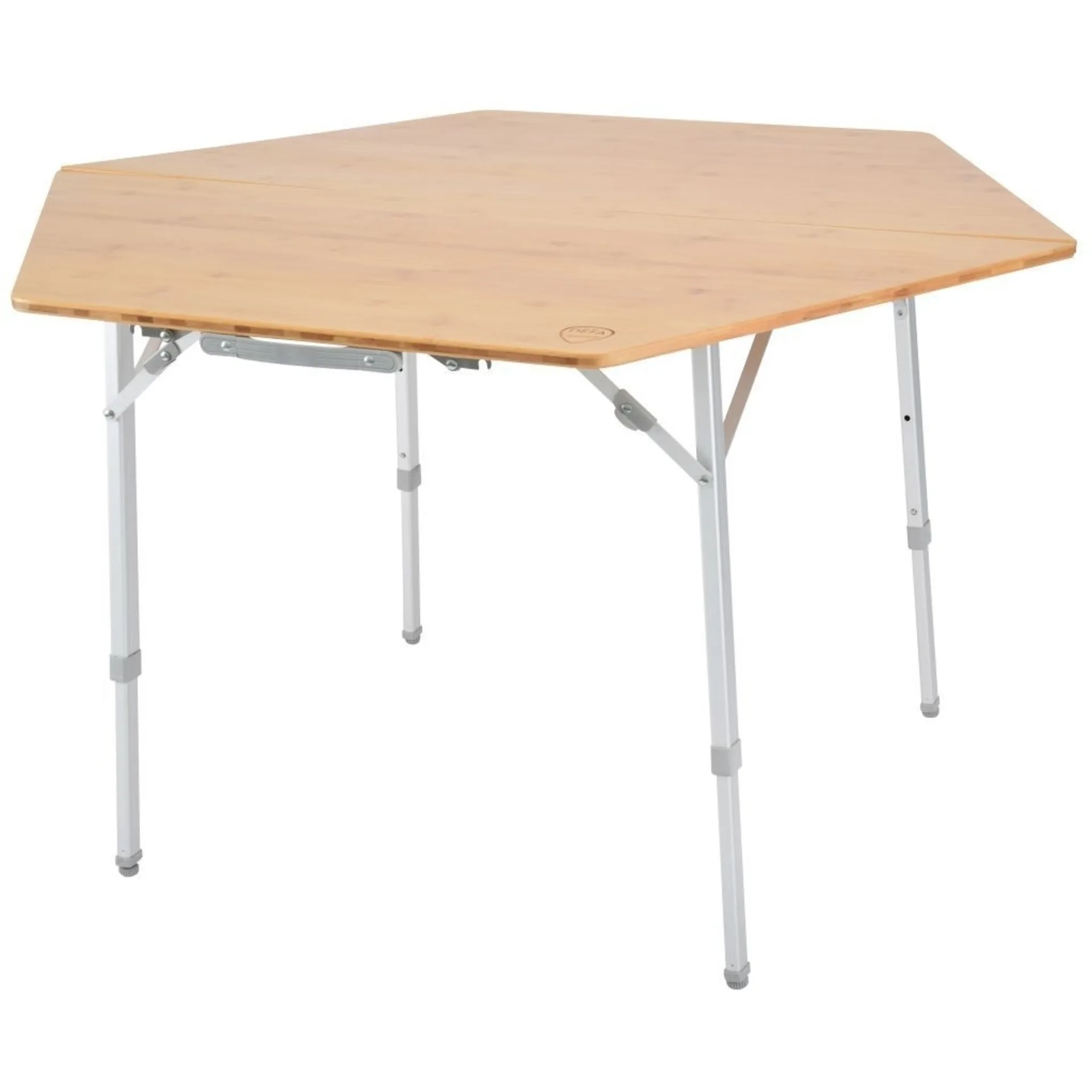 Bambus Falttisch 6-eckig 120 x 70 x 104 cm
