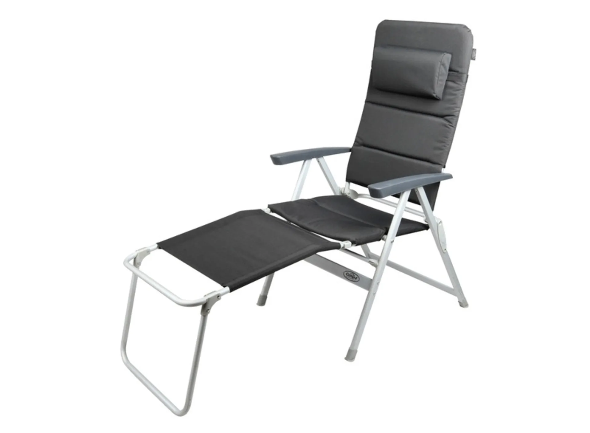 Repose-pieds de camping GRENOBLE en noir, adapté aux fauteuils de camping (Art,nr,910108)