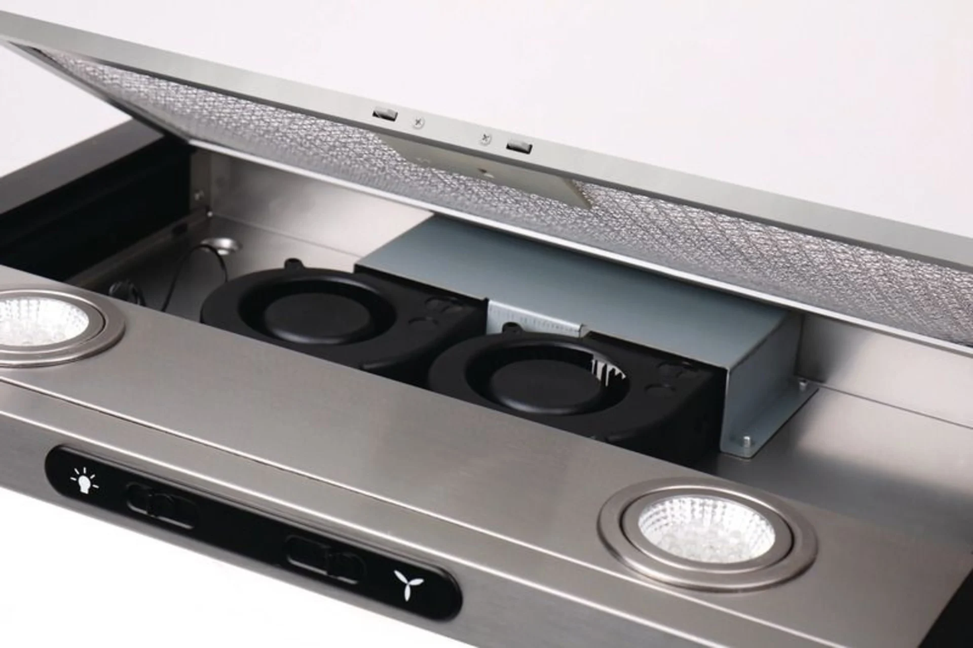 Hotte d'aspiration argentée Carbest 12V (460x280x50mm)