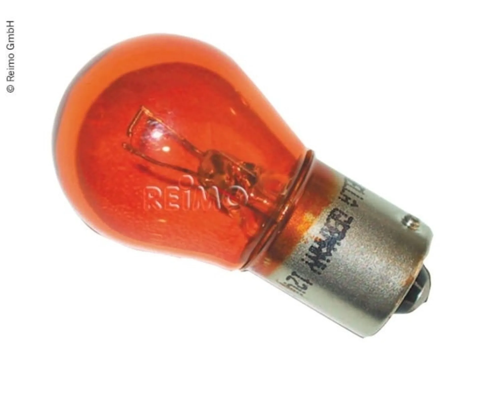 Gelbe Ersatzbirne mit 12V/21W und BA15S Sockel