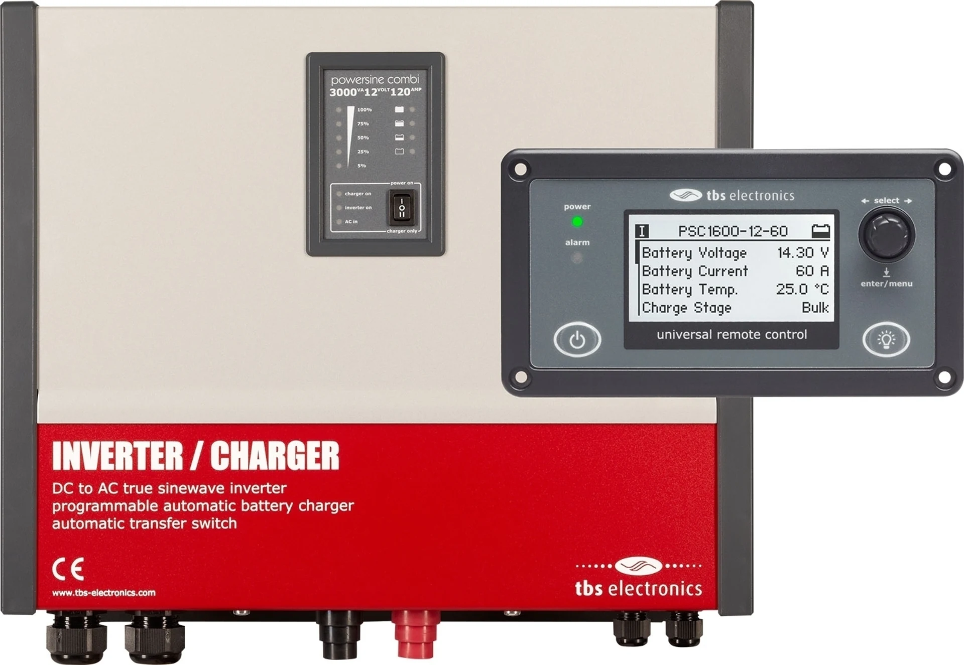Powersine Combi Set 2000-12-80 Onduleur Universal Control 1800 W puissance continue