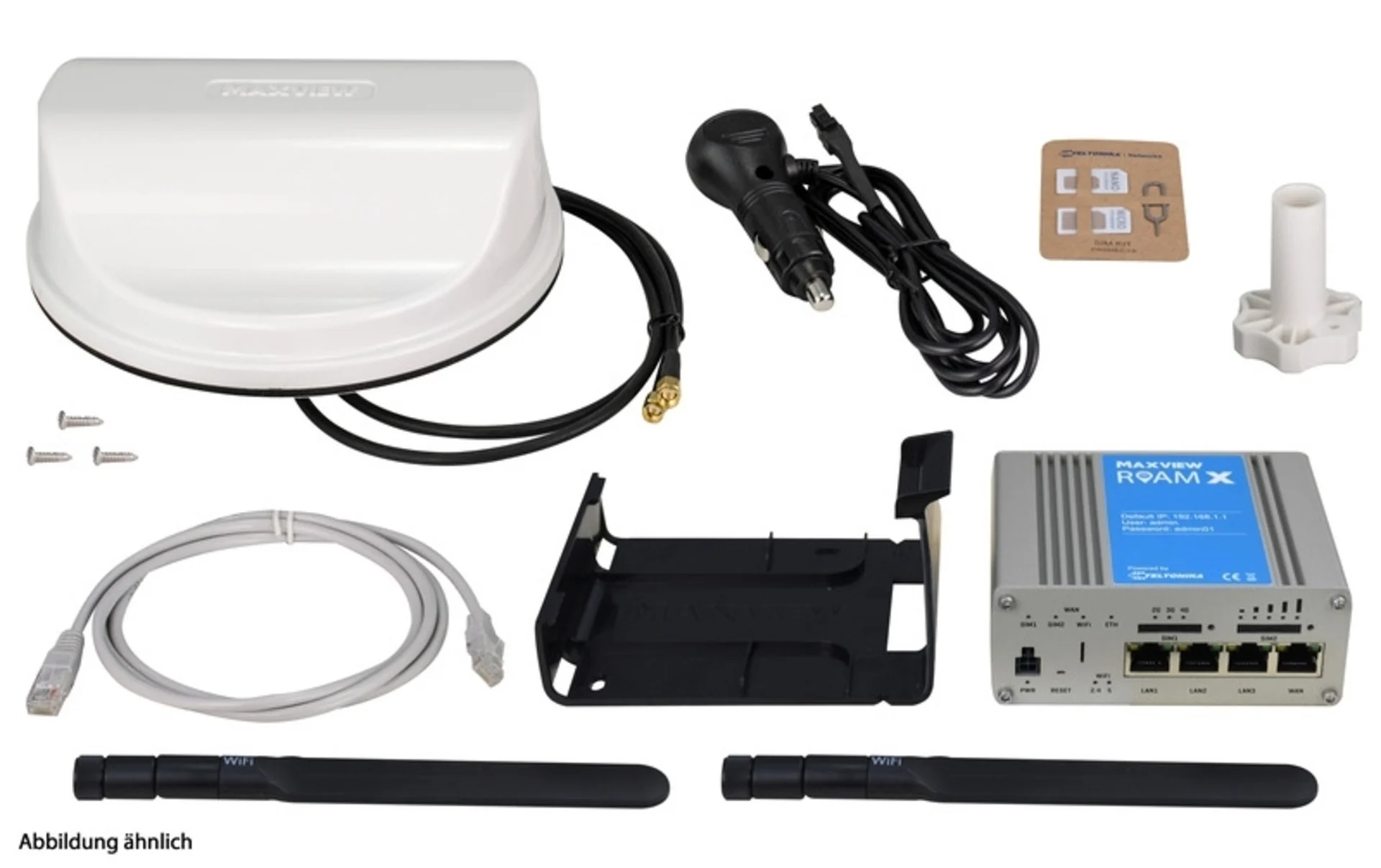 Antenne internet pour camping-car - noir