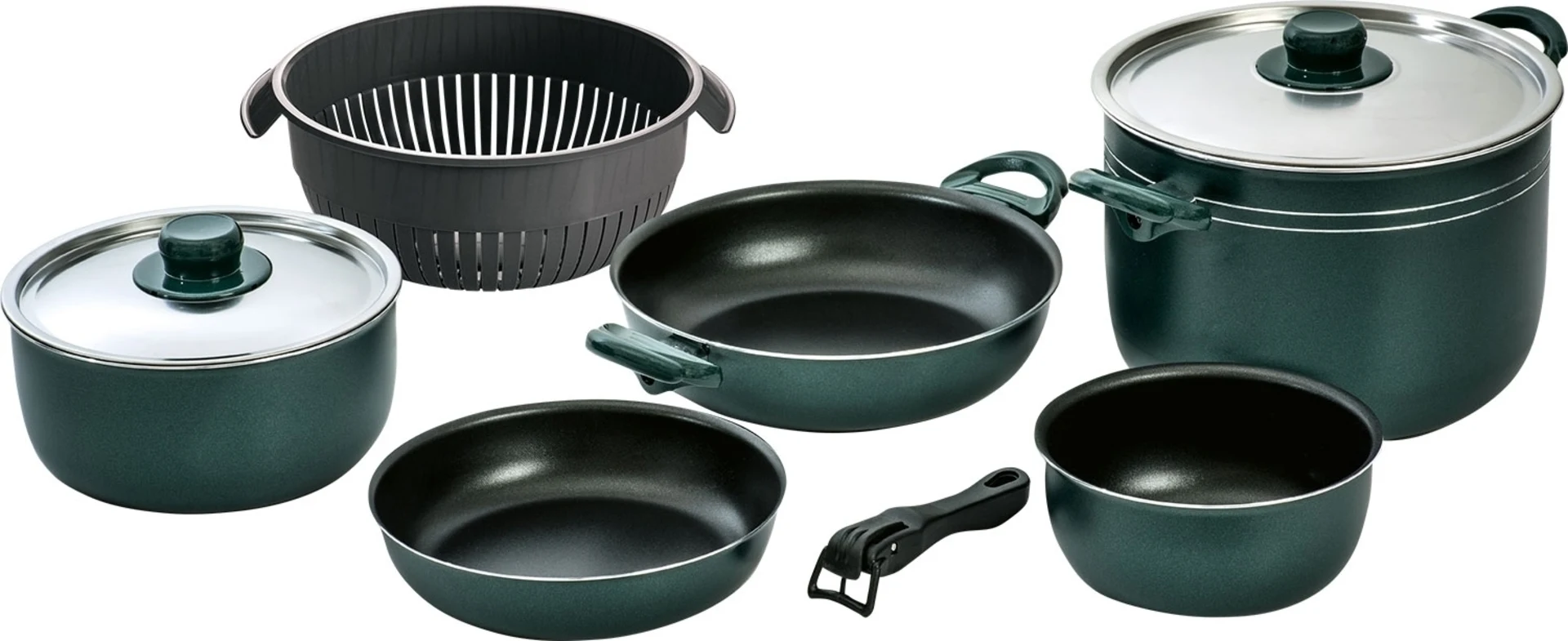 Beaver Brand Selva set de casseroles 10 pièces vert/noir