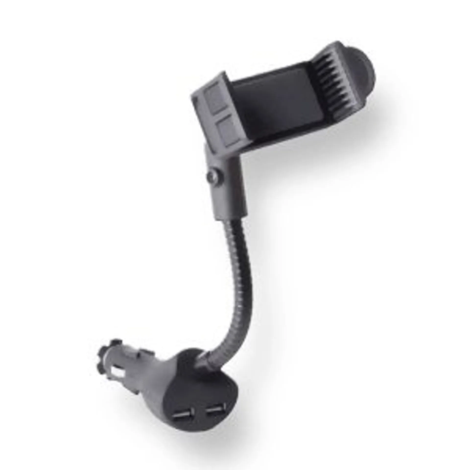 Support passif universel 2GO avec double chargeur USB pour voiture