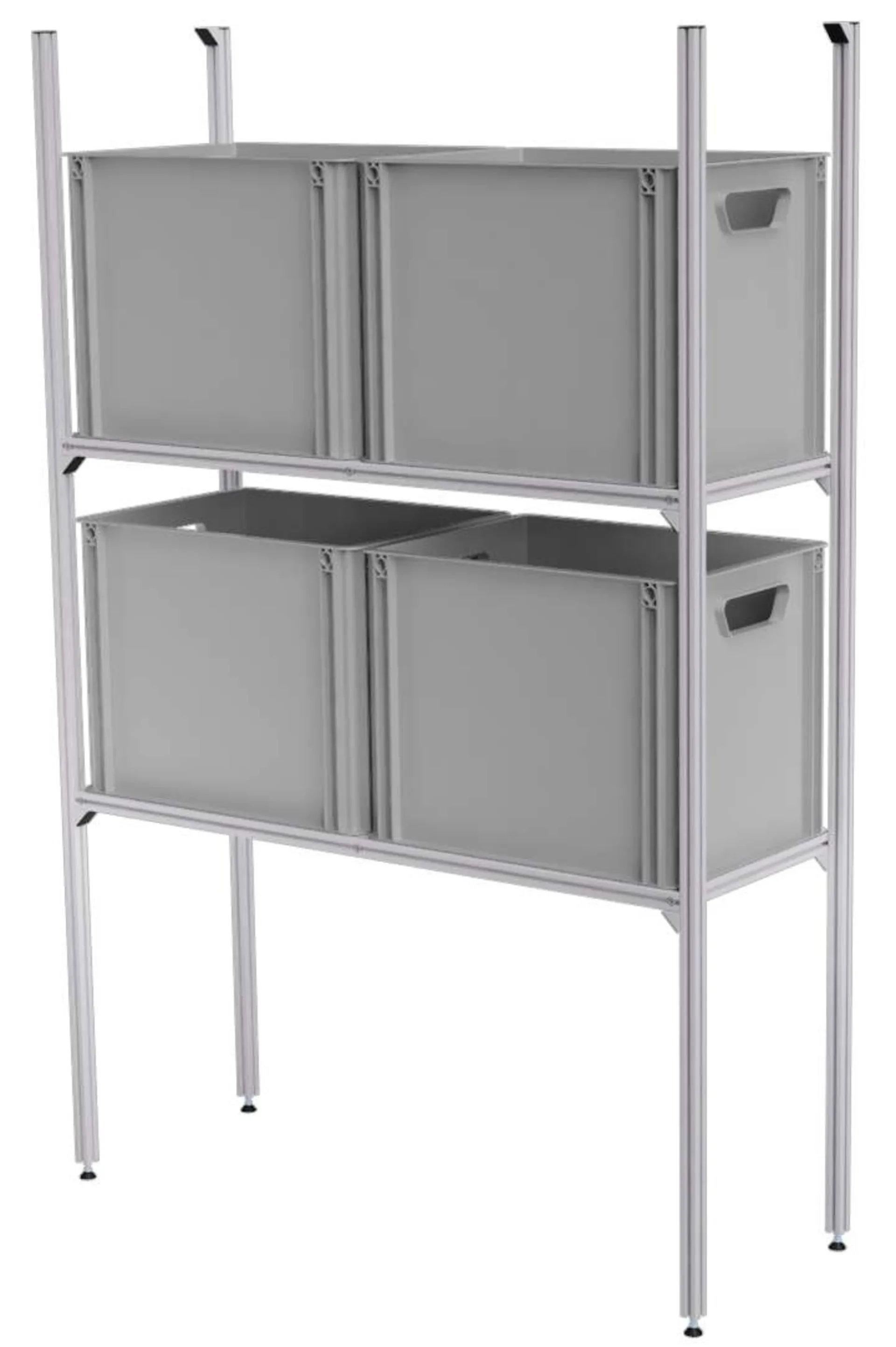 SYS-RACK Regal-System Aluminium für Heckgarage 85 x 31 x 130 cm