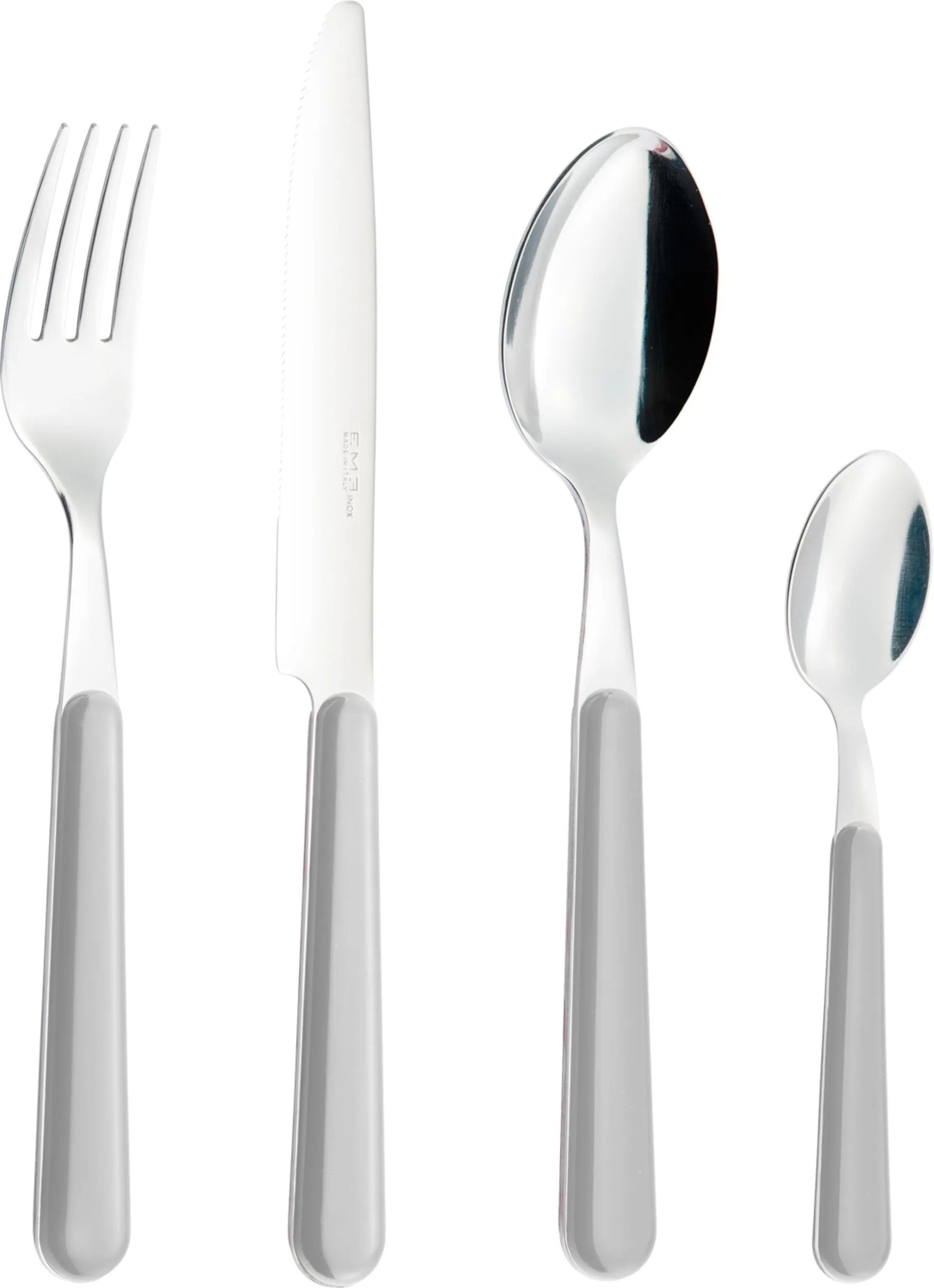 Berger Brezza Edelstahl Besteckset 16-tlg. + Besteckbox grau