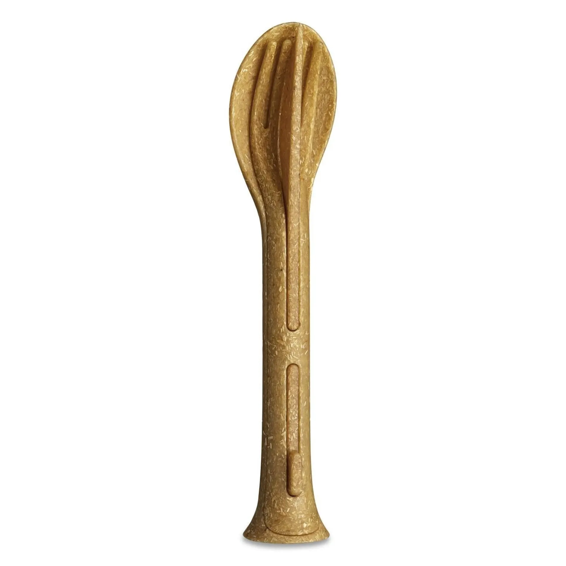 Koziol Klikk Pocket set de couverts 3 pièces bois