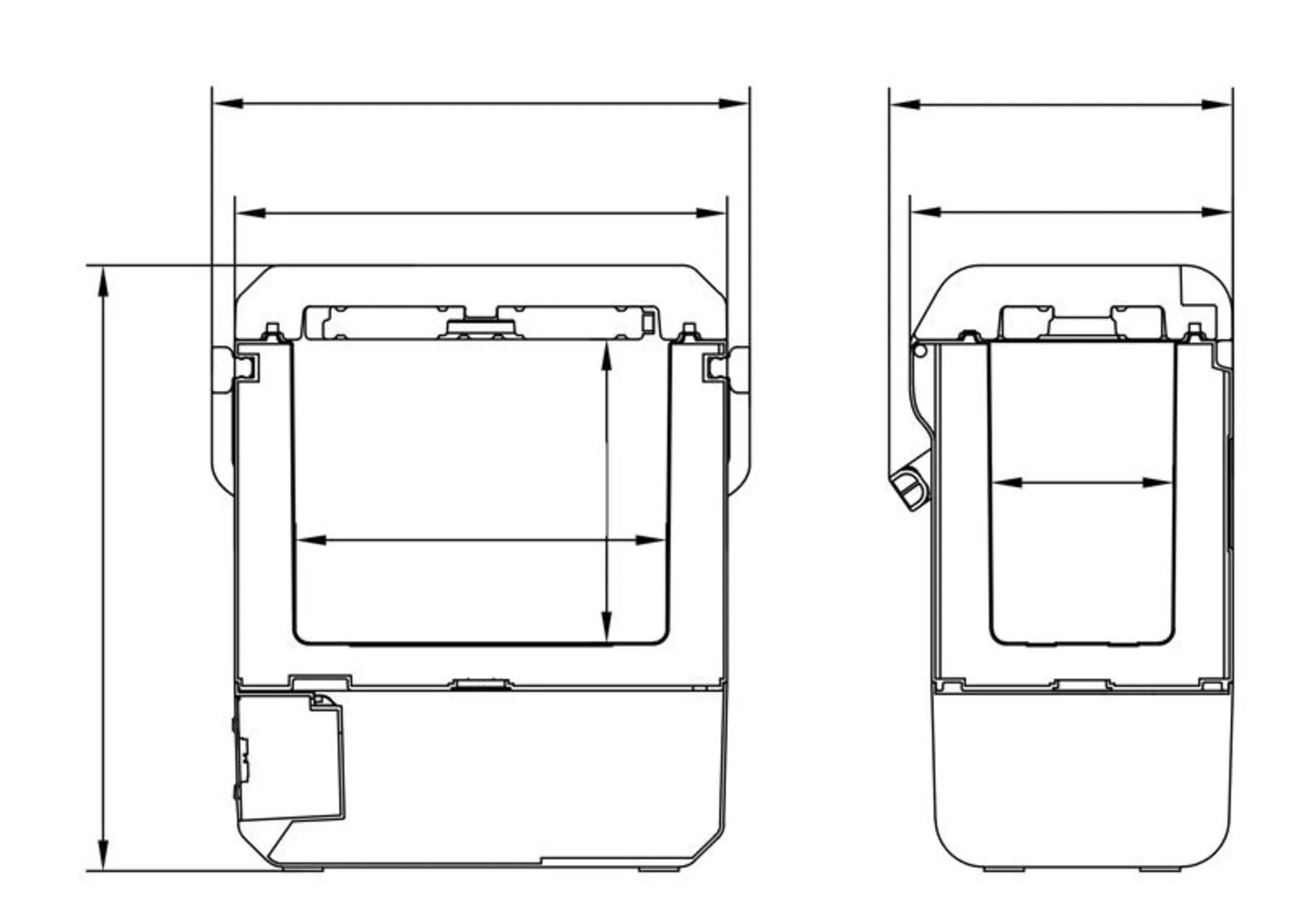Glacière portable à compresseur Carbest avec une capacité de 8L et une poignée de transport classique
