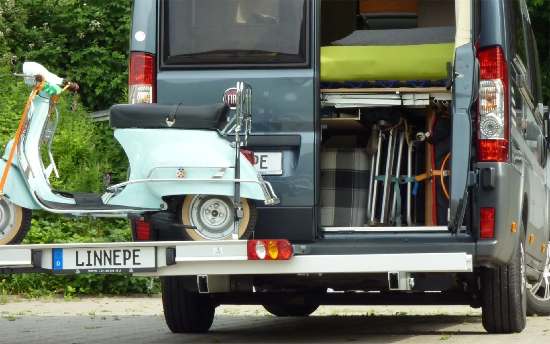 Linnepe SlidePort Lastenträger für Fiat Ducato ab 07/2006 langer Überhang 1380 mm