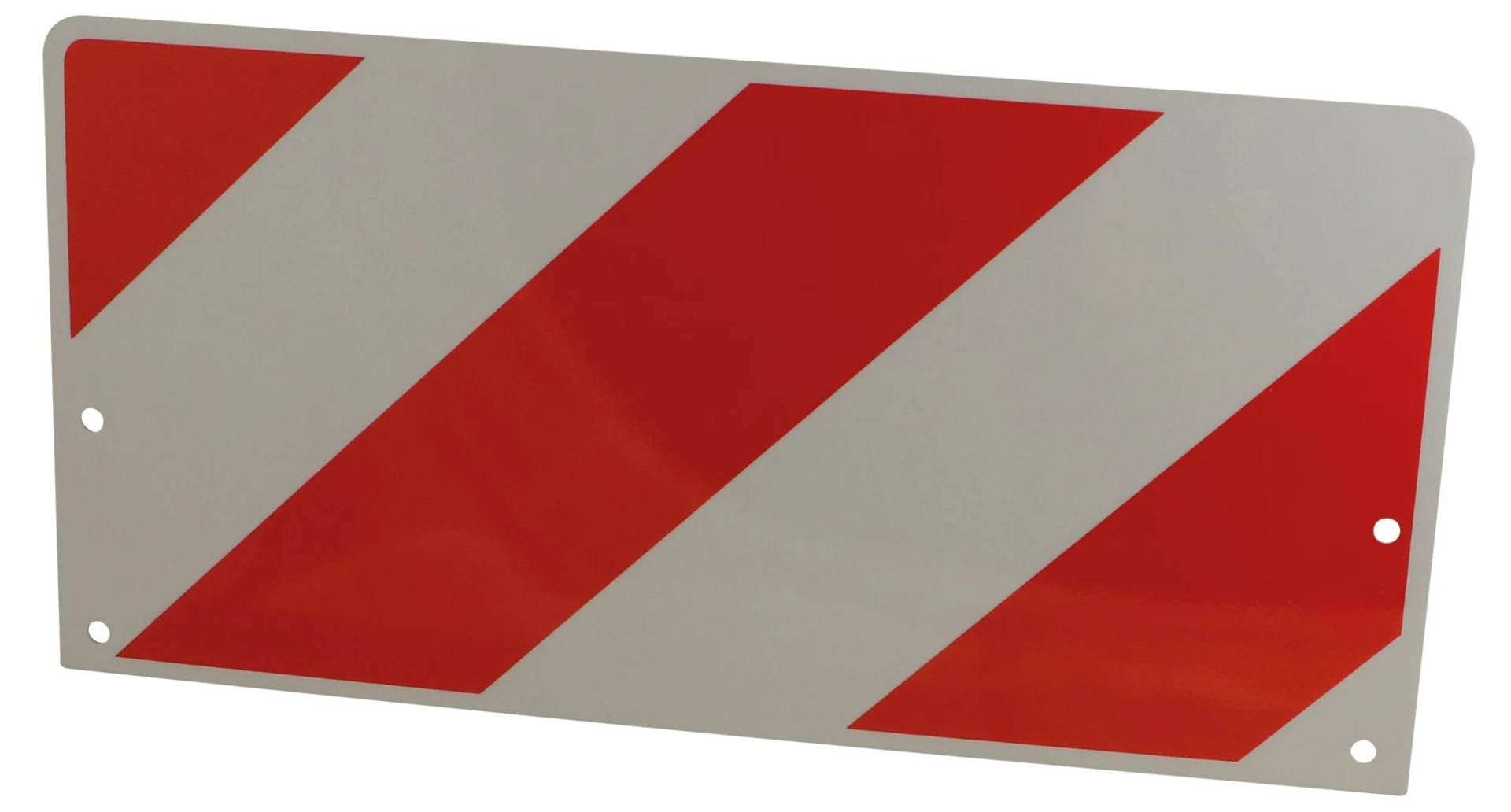 Markierungstafel rt/ws reflektierend beidseitig 300 x 150 x 1 mm, mit 4 Bohrungen