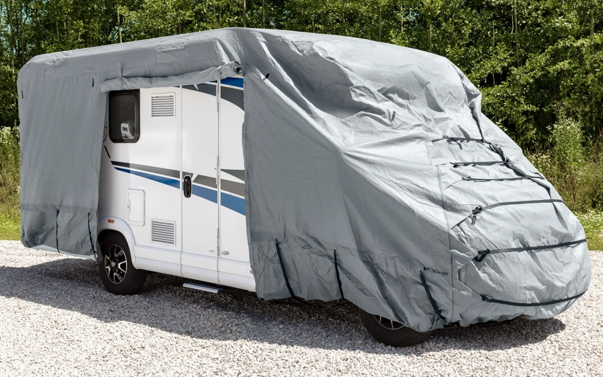 Berger teilintegrierte Wohnmobil Schutzhülle Höhe 250 cm Länge 550 - 610 cm