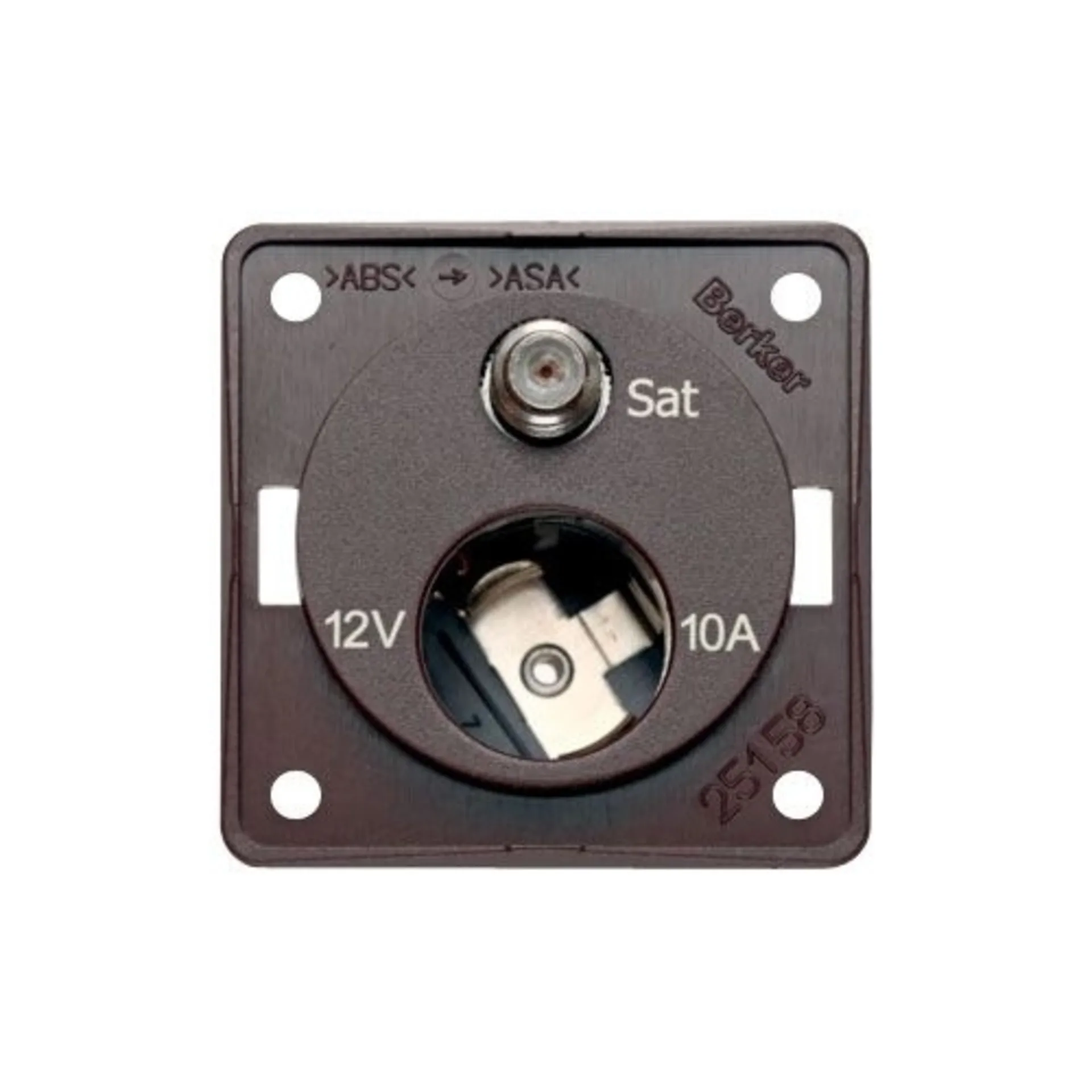 Prise combinée 12V+ SAT anthracite