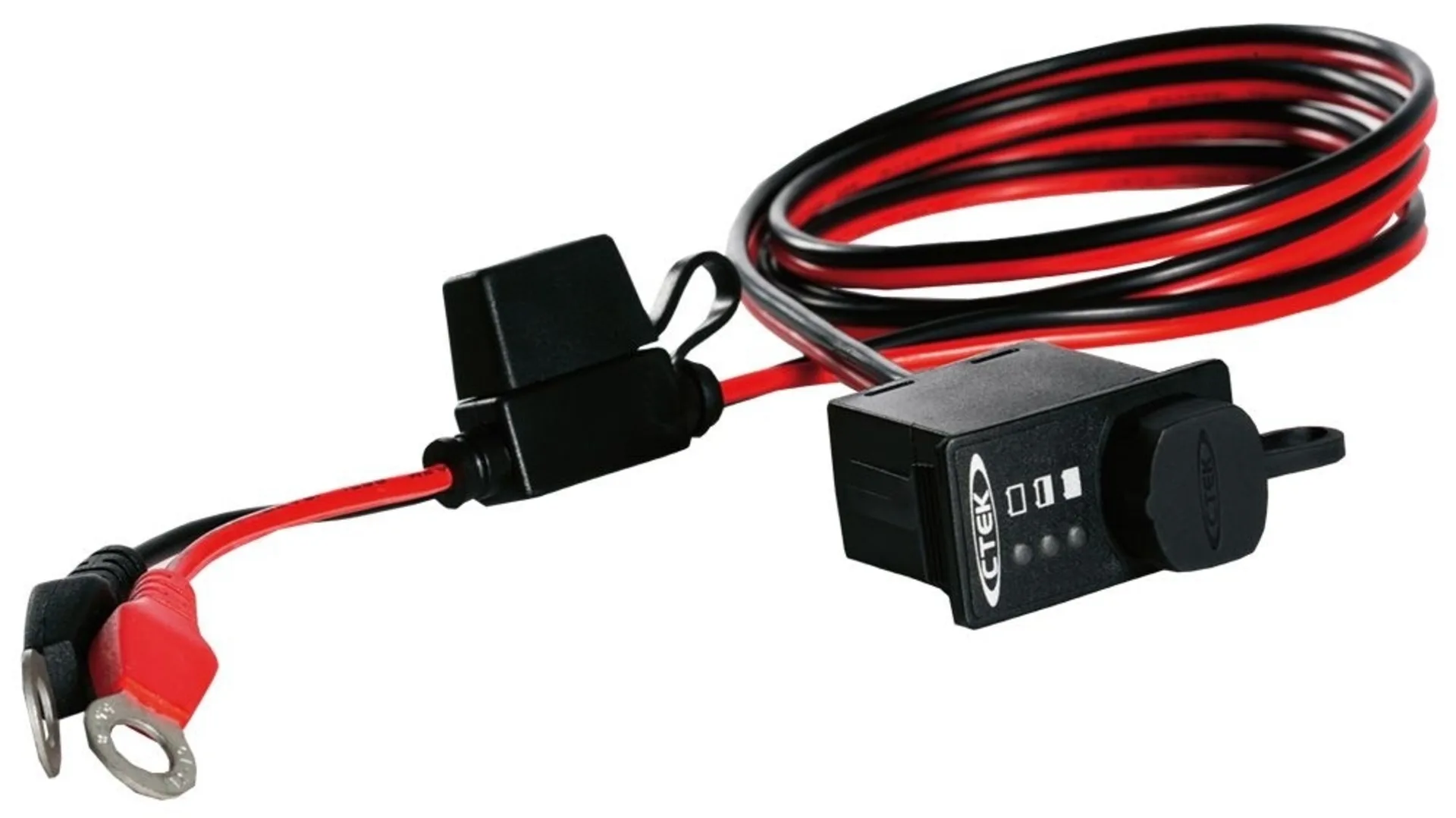CTEK - LED-Batterieladestandanzeige Einbau 12V mit Batterie-Statusanzeige, 1.5m Kabellänge