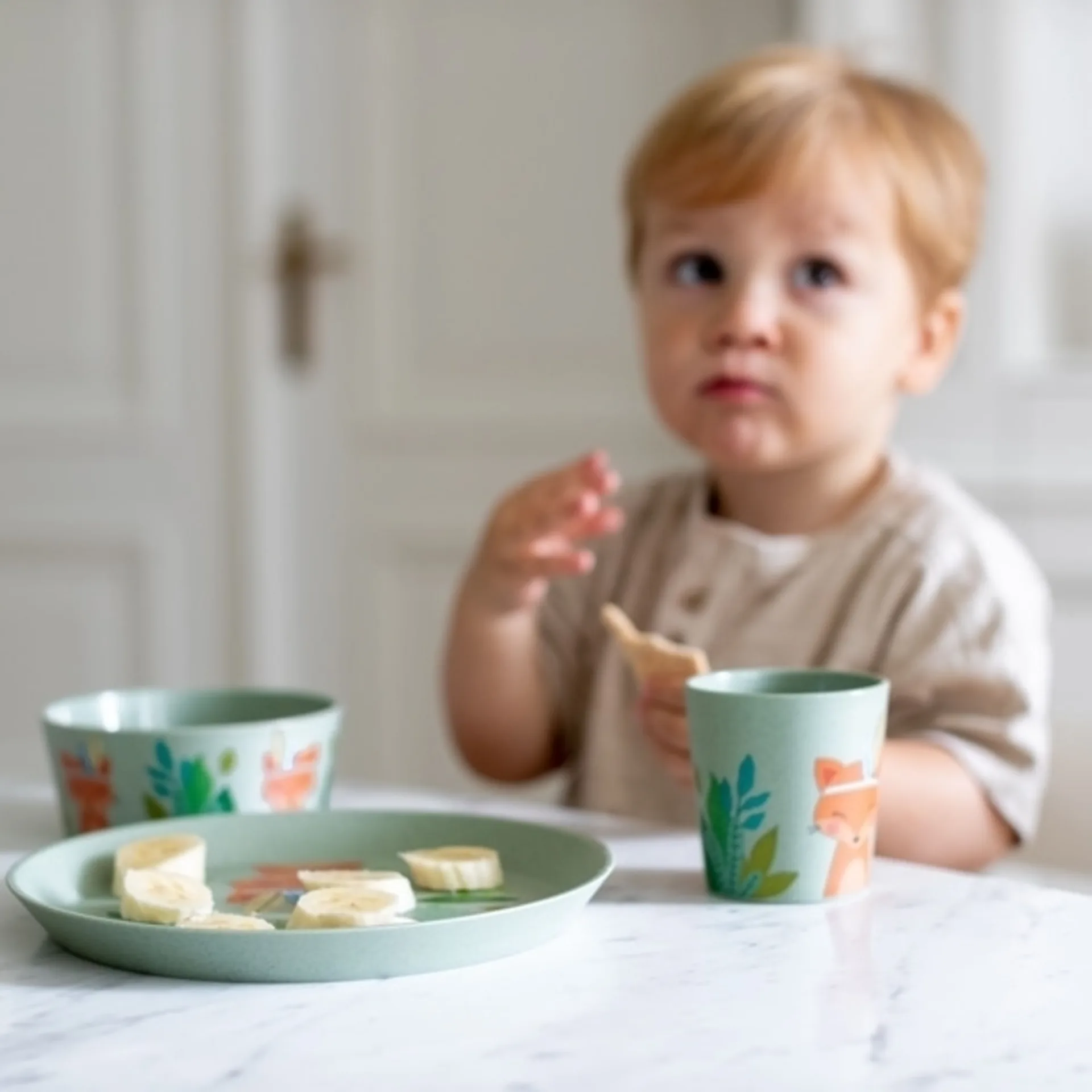 Koziol Organic Kids Kindergeschirr-Set 3-tlg. green