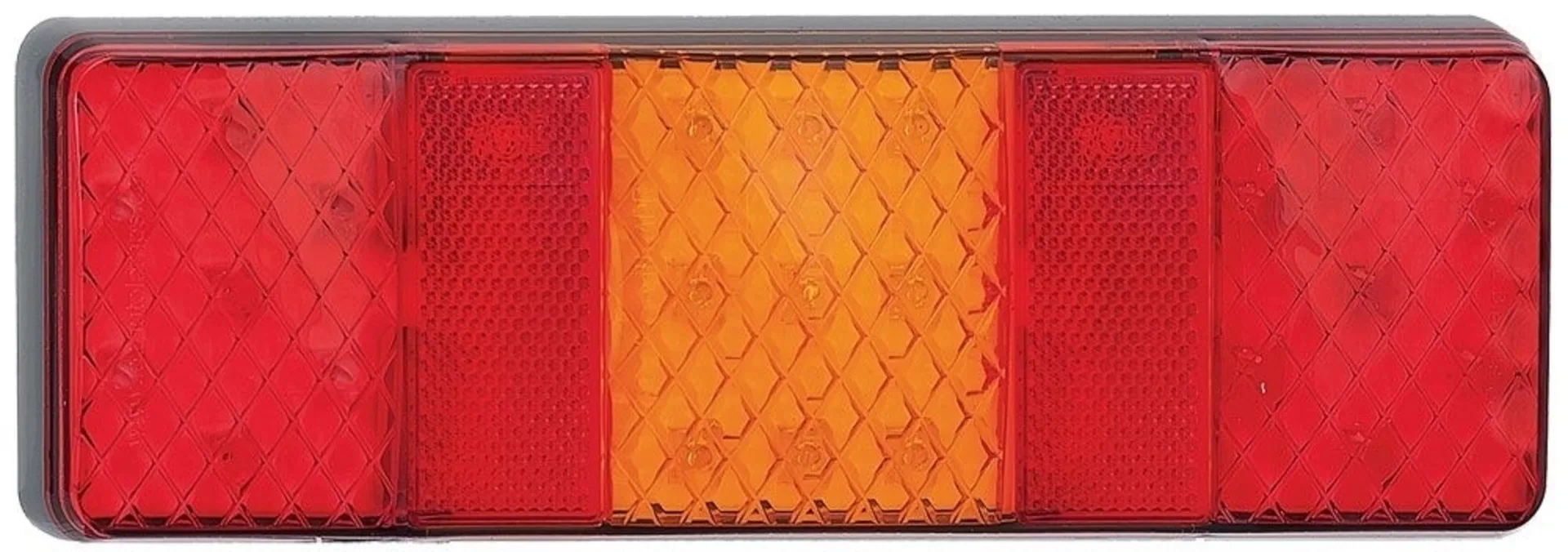 LED-Schlussleuchte 12/24V mit NSL 250x80x24mm, mit 2 Rückstrahler, IP67