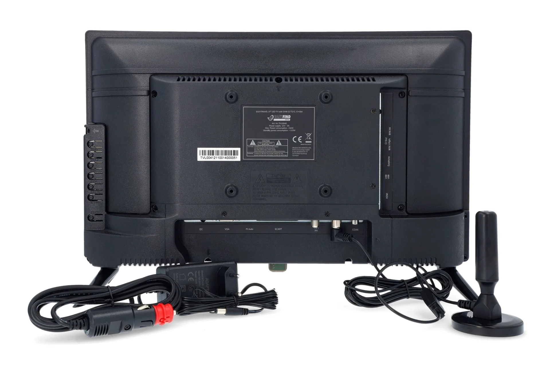 EasyFind 19" Travel TV Système satellite de camping Système satellite 19 " LED TV CD07 inclus