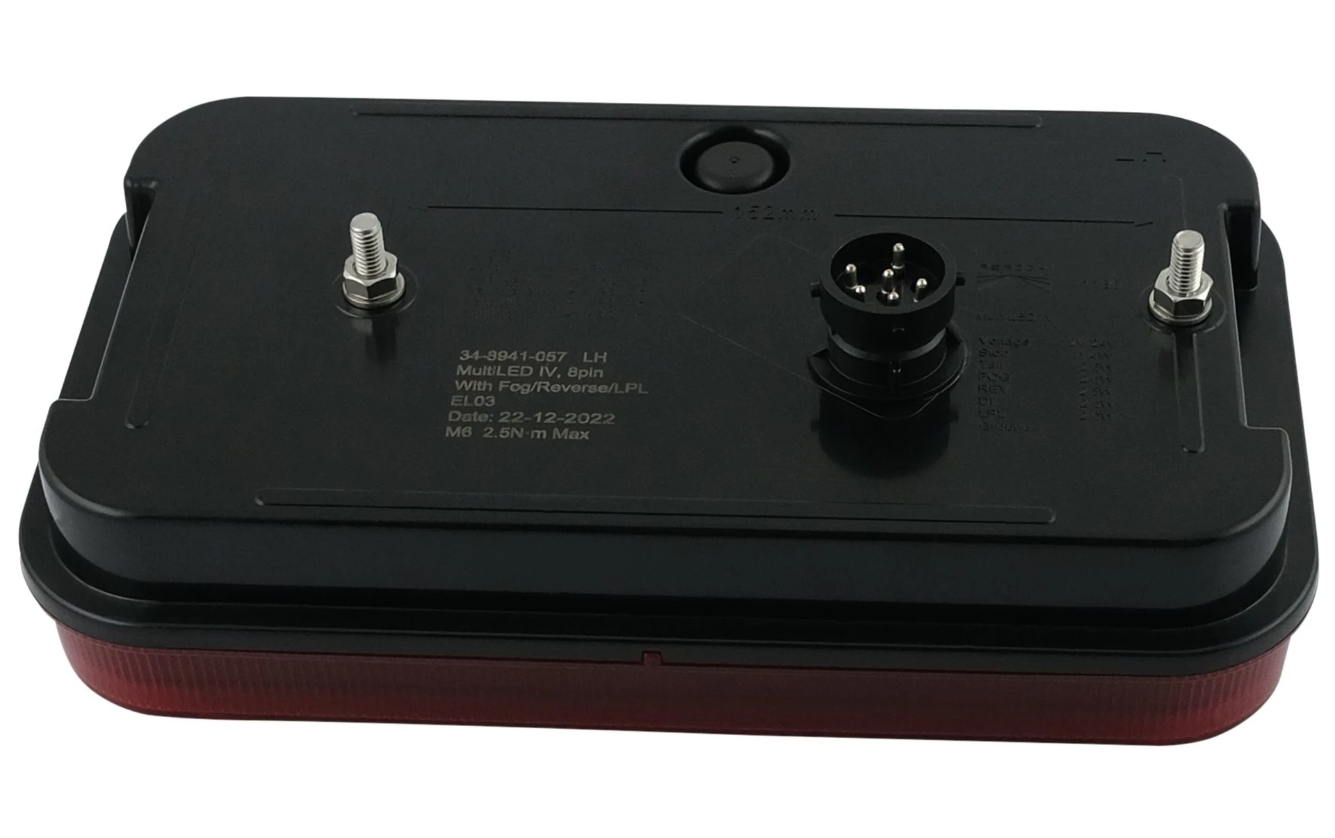 Aspöck - LED-Schlussl. MultiLED IV 12/24 V links 241 x 141 x 51 mm, 8-Pol Bajonett, NSL, RFL, KZL