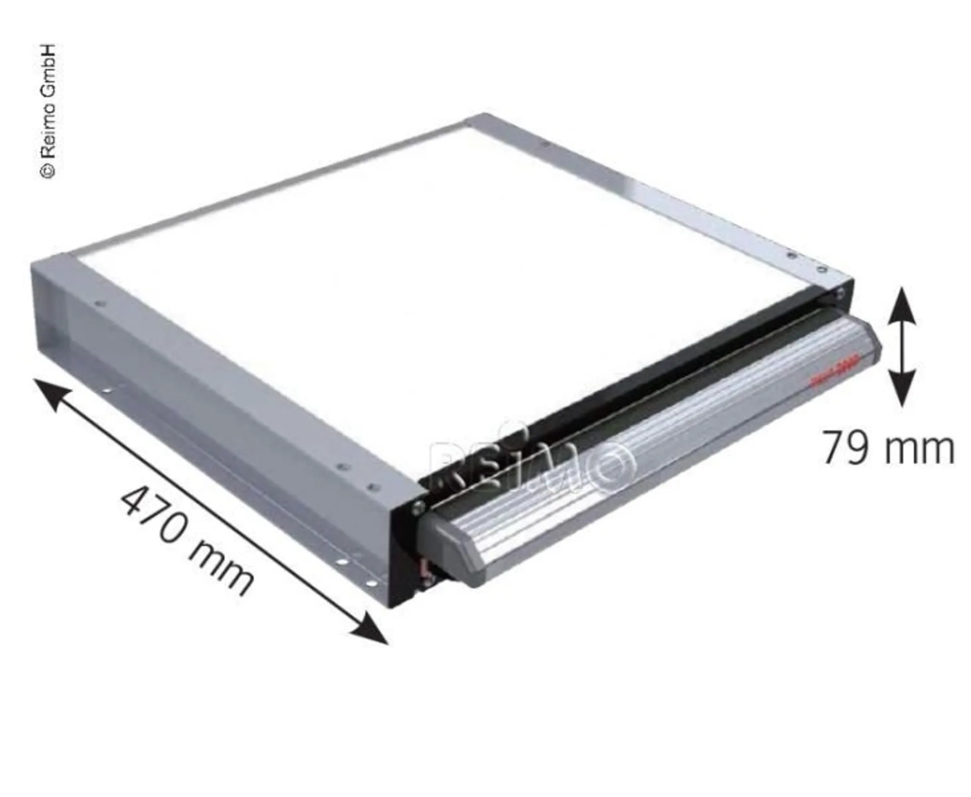 Elektrische Trittstufe aus Aluminium für Kastenwagen und Wohnmobile - 700 mm, 12 V