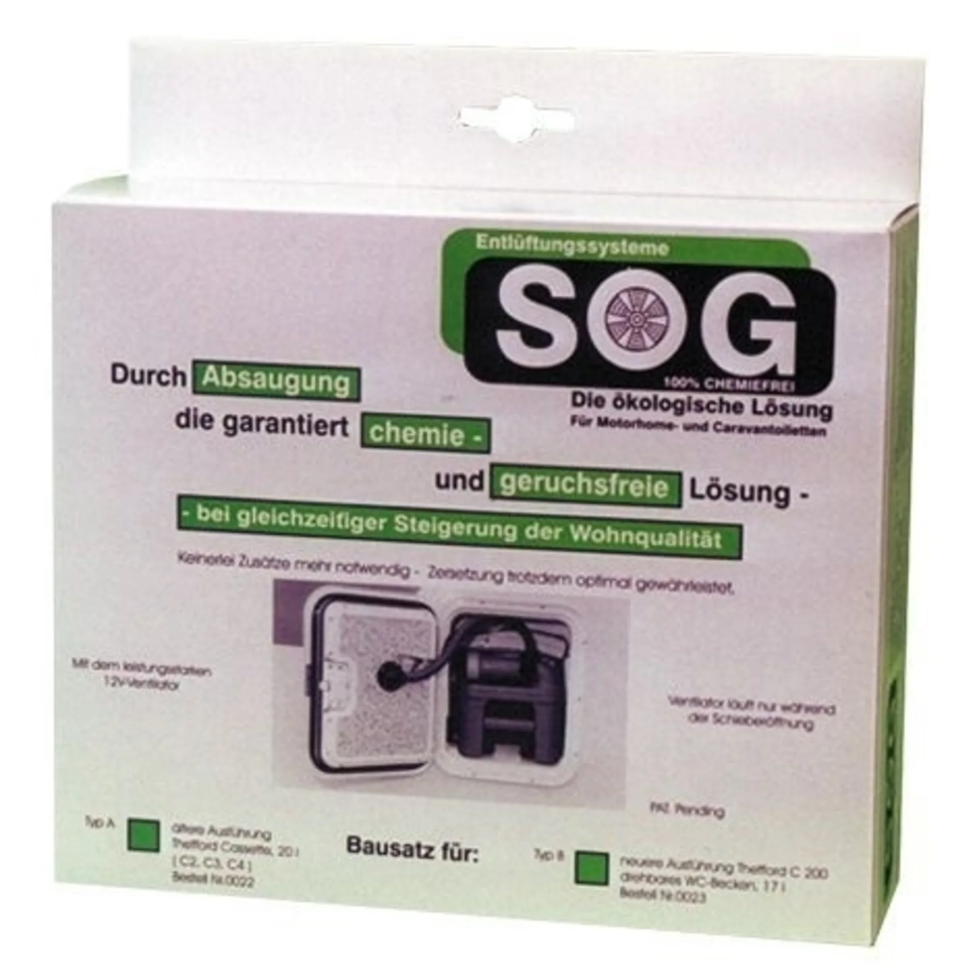 SOG I Typ A (C2/C3/C4) 12 V Toilettenentlüftung Türvariante