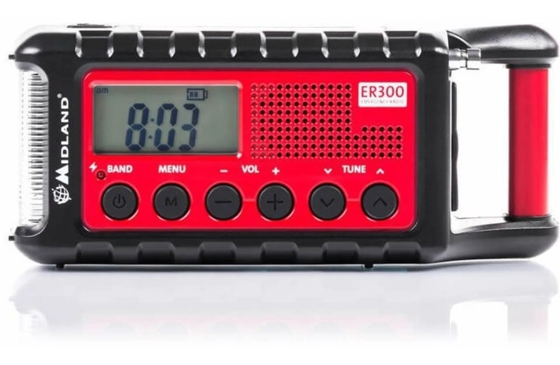Midland ER 300 Outdoor Kurbel Radio mit Solar, Powerbank und Lampe