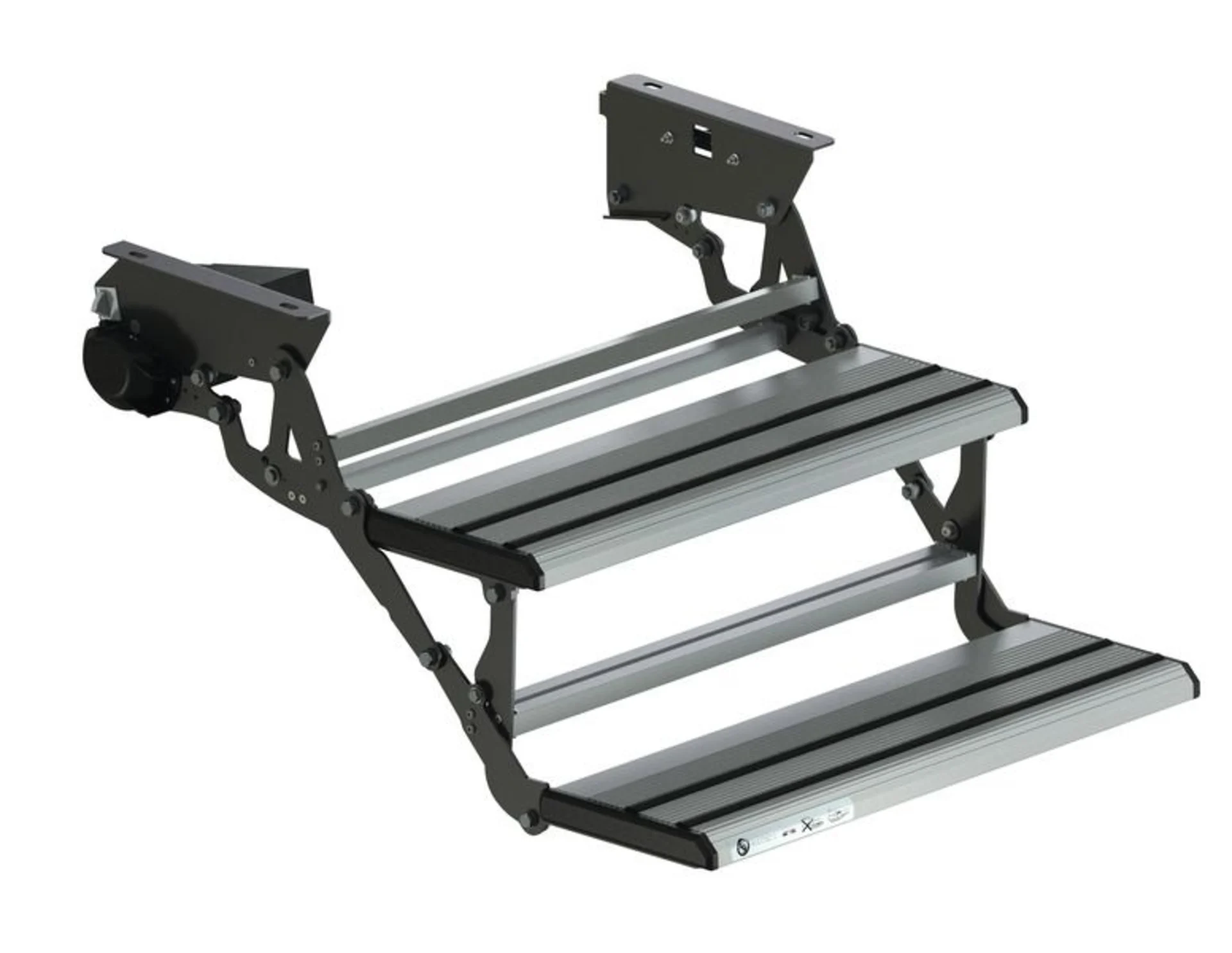 Elektrische Doppeltrittstufe Serie L 610 mm 12 V mit extra leichter Bauweise und hohem Komfort
