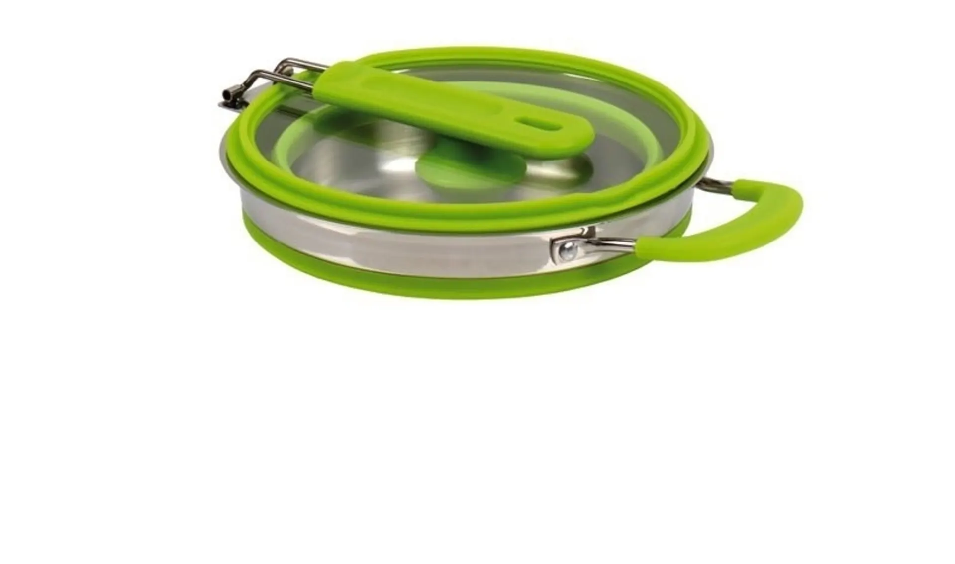 Camp4 Poêle/casserole pliable en silicone avec couvercle et poignée rabattable