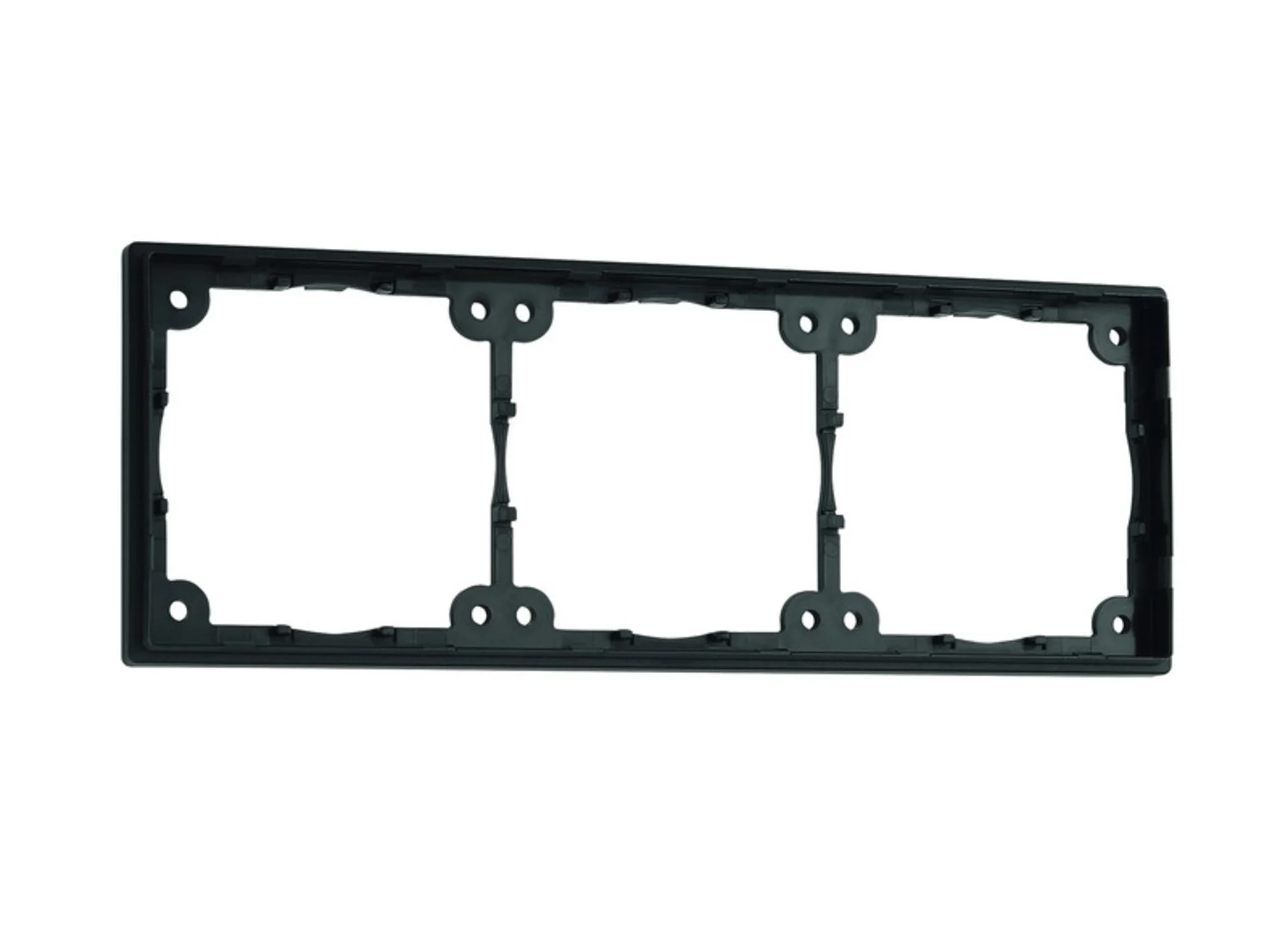 Cadres d'écartement triples, en emballage libre-service. Plats, hauteur de montage de 3 mm. Gris ardoise