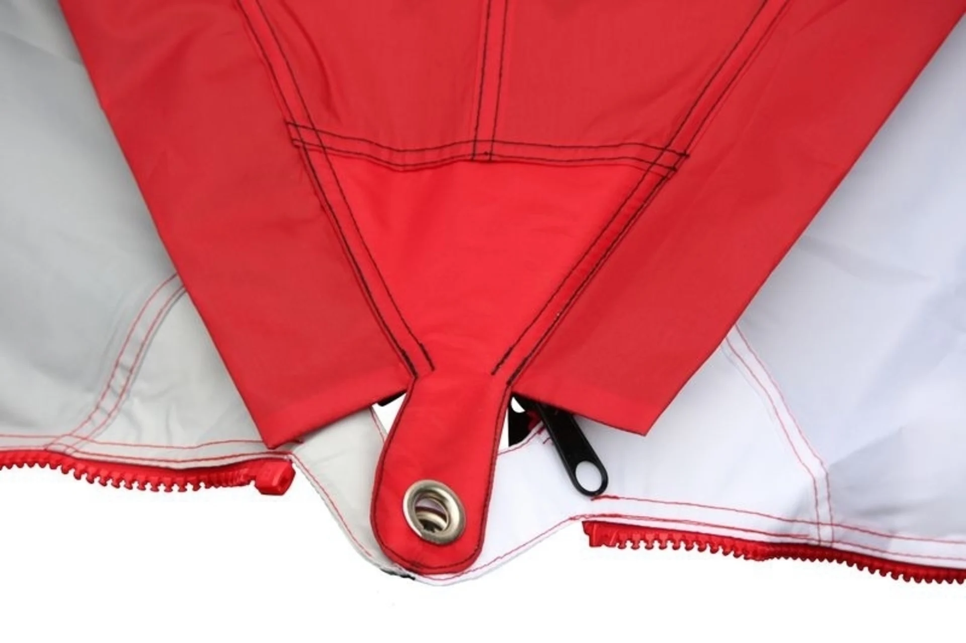 Bent Sonnensegel Zip-Protect Canvas Single rot/RV schwarz