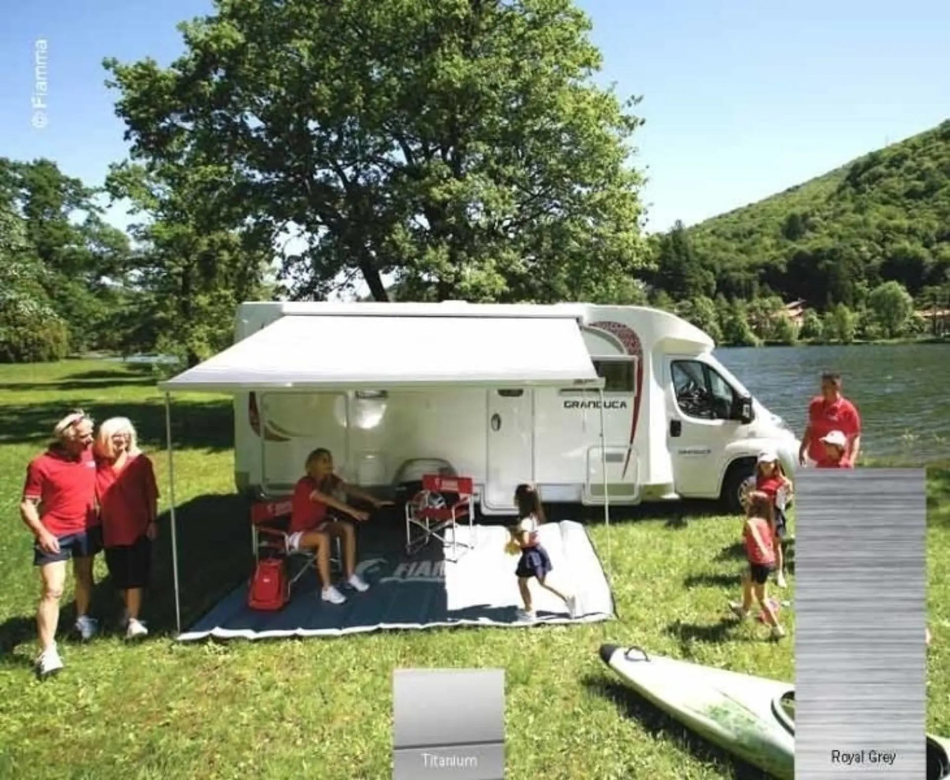 Fiamma Markise F45S 4,5m Roy. Grey,Geh.Titanium