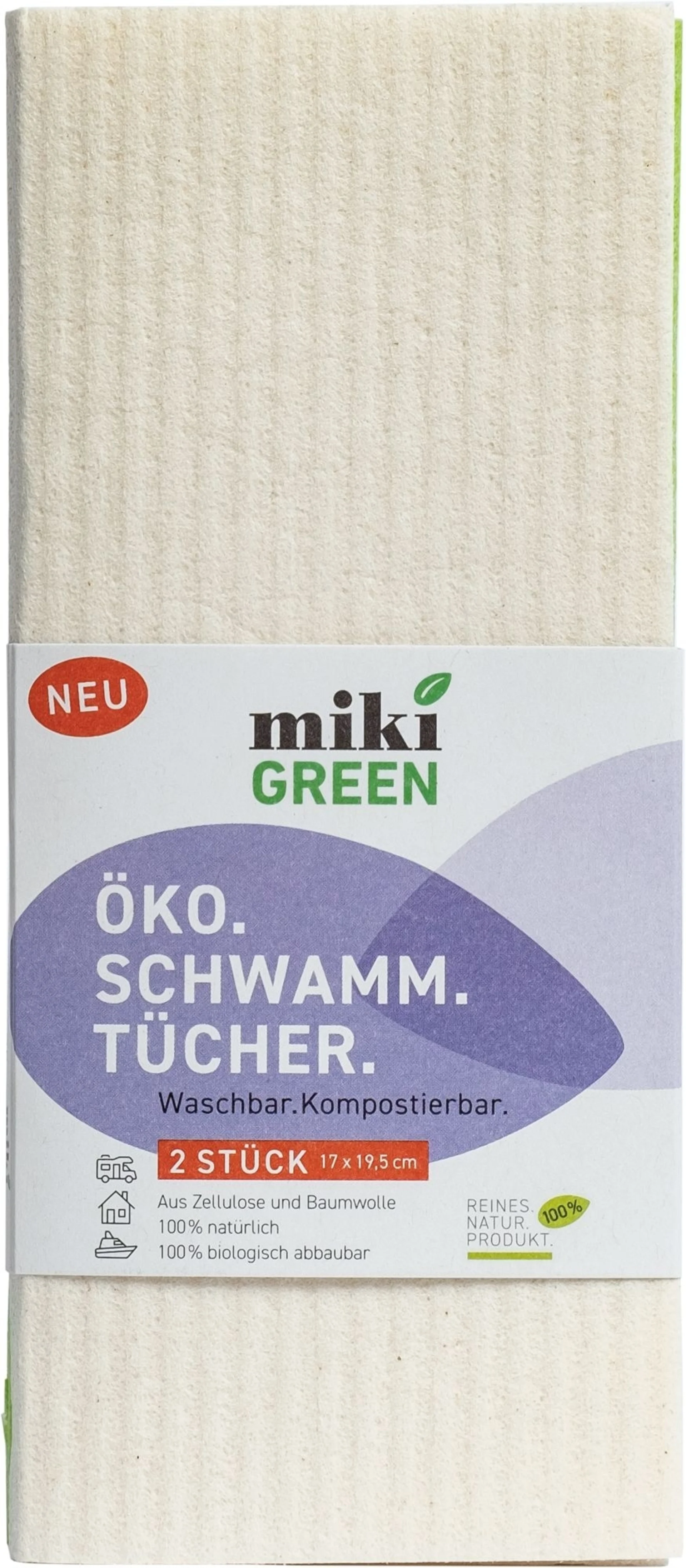 mikiGREEN Öko.Schwamm.Tücher 2er-Pack mikiGREEN Öko.Schwamm.Tücher 2er-Pack