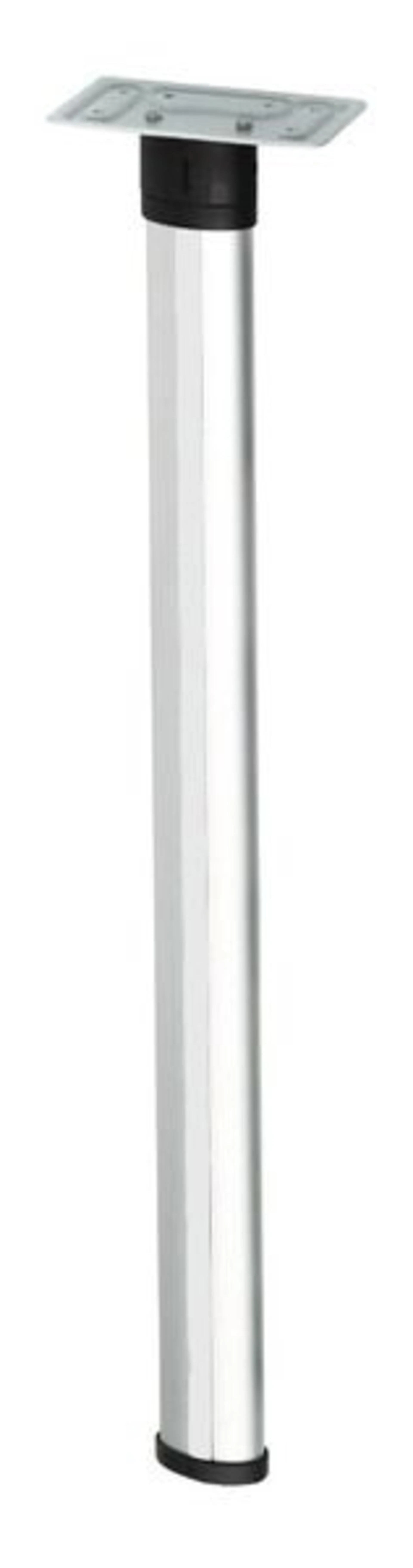 Pied de table pliable avec articulation, hauteur 675mm, argenté