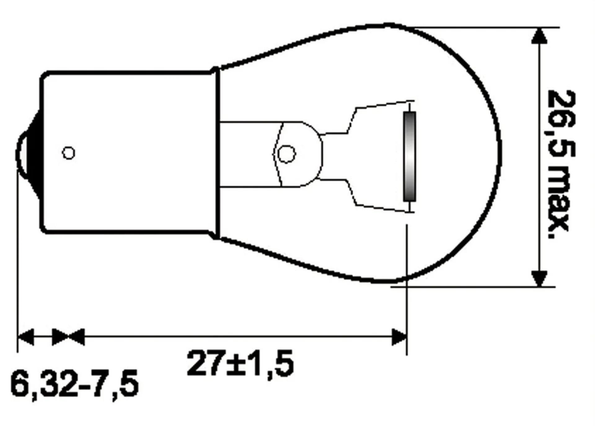 Osram Glühlampe BA15s 24V 15W 24V 15W