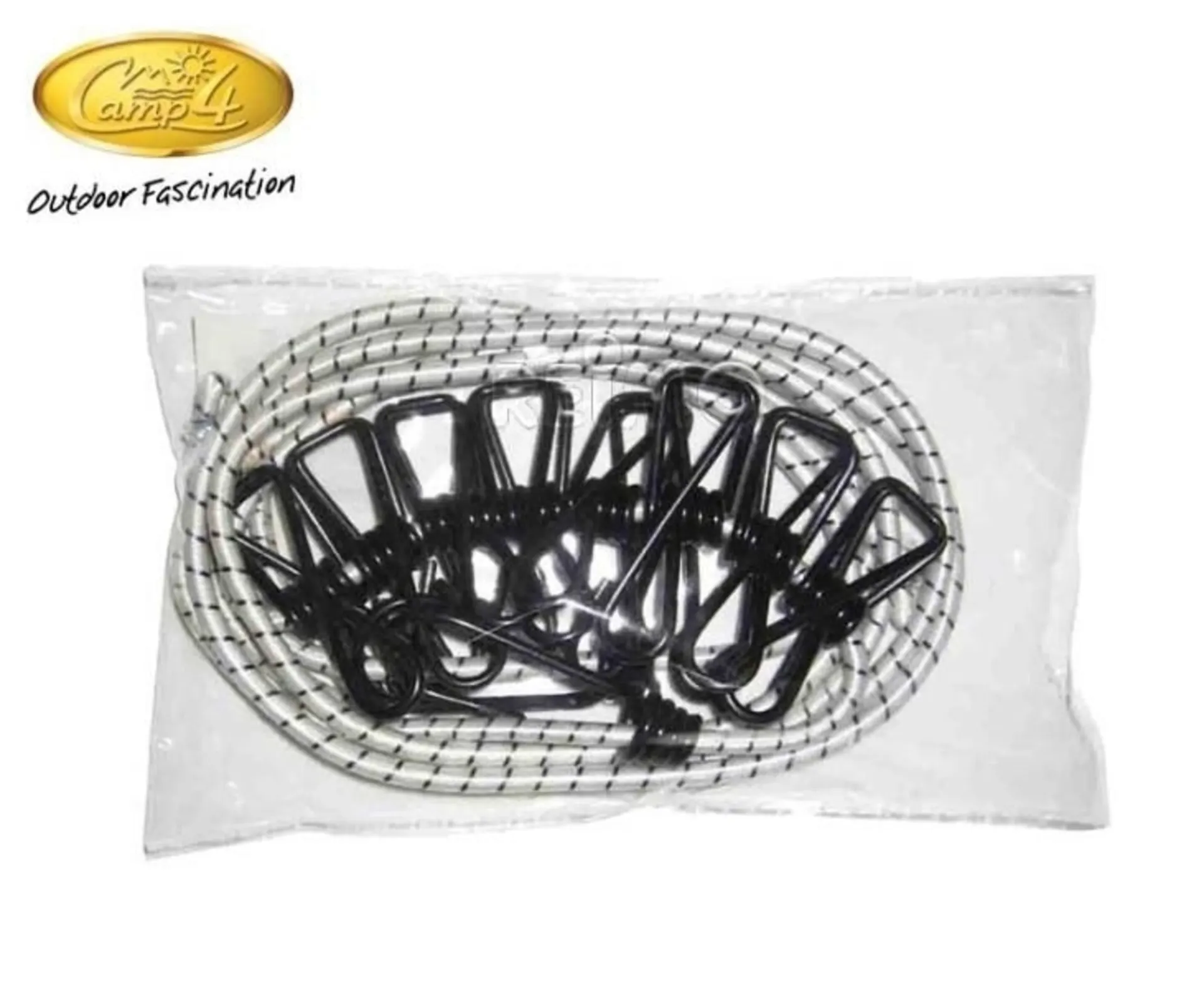 Corde à linge extensible avec 8 pinces - longueur 115-250 cm
